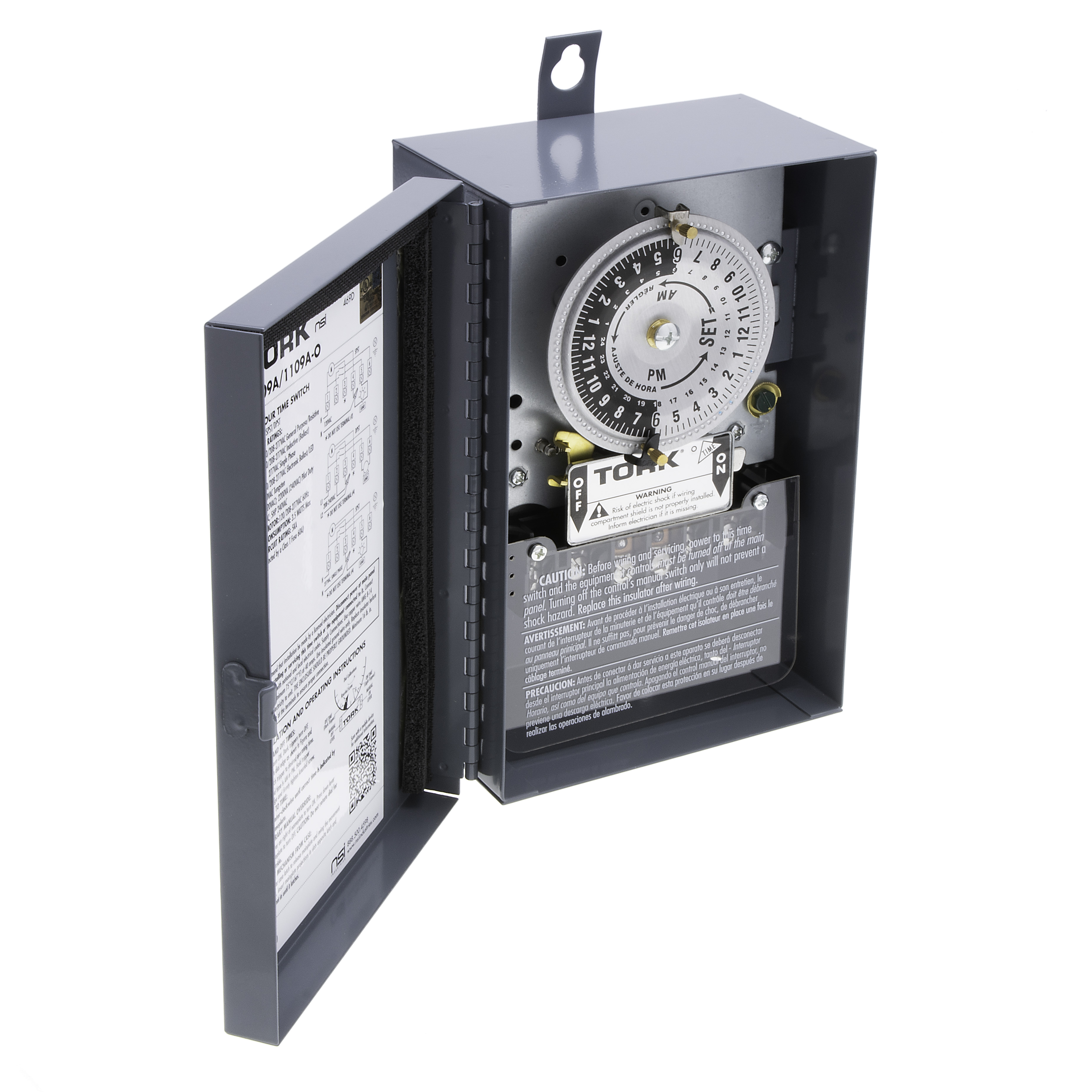 TORK 1109A-O 24 Hour Time Switch 40A 120/208-277Vac Dpst Outdoor