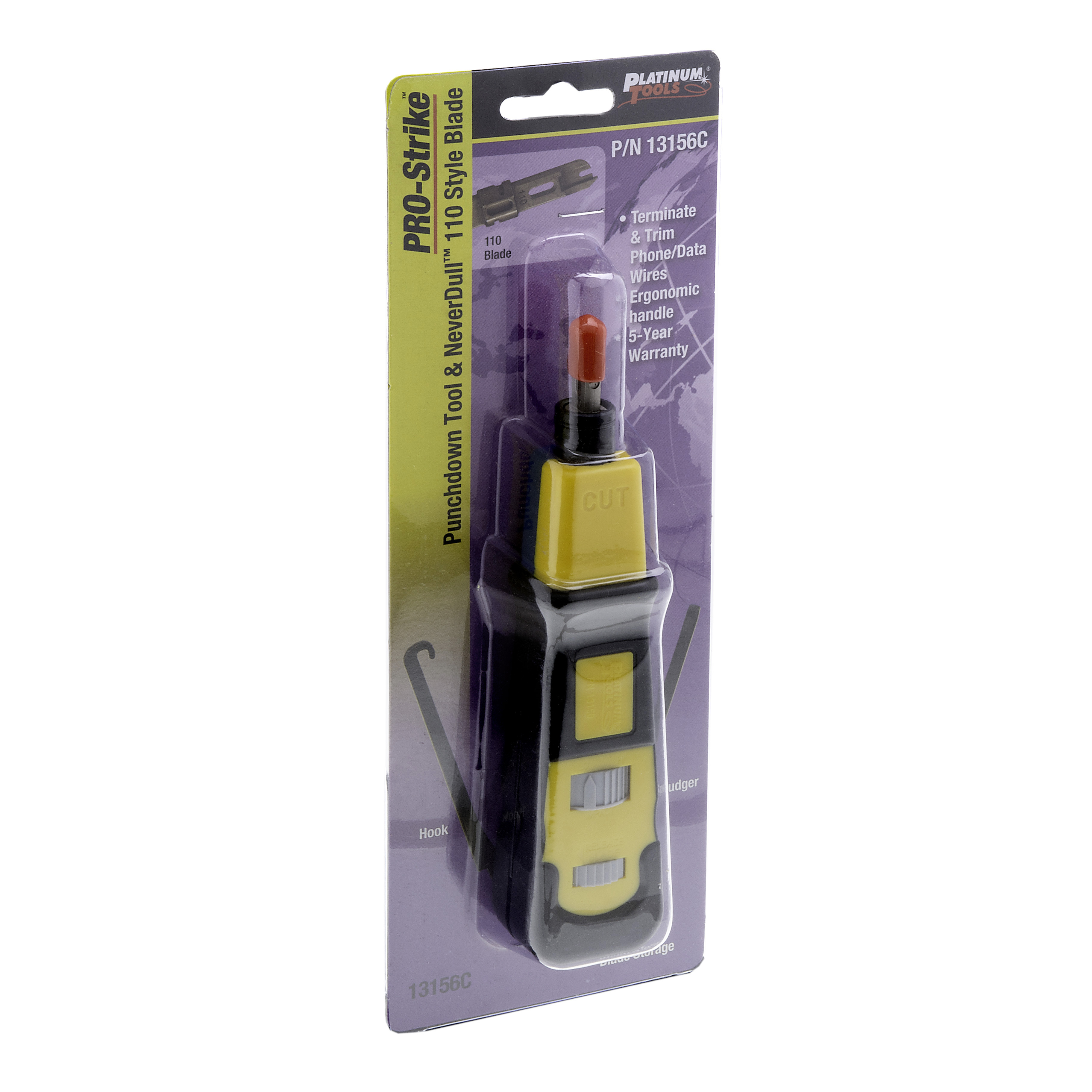 ストライクアウト Platinum Tools 13156C PRO-Strike Punchdown Tool, w/110 Blade