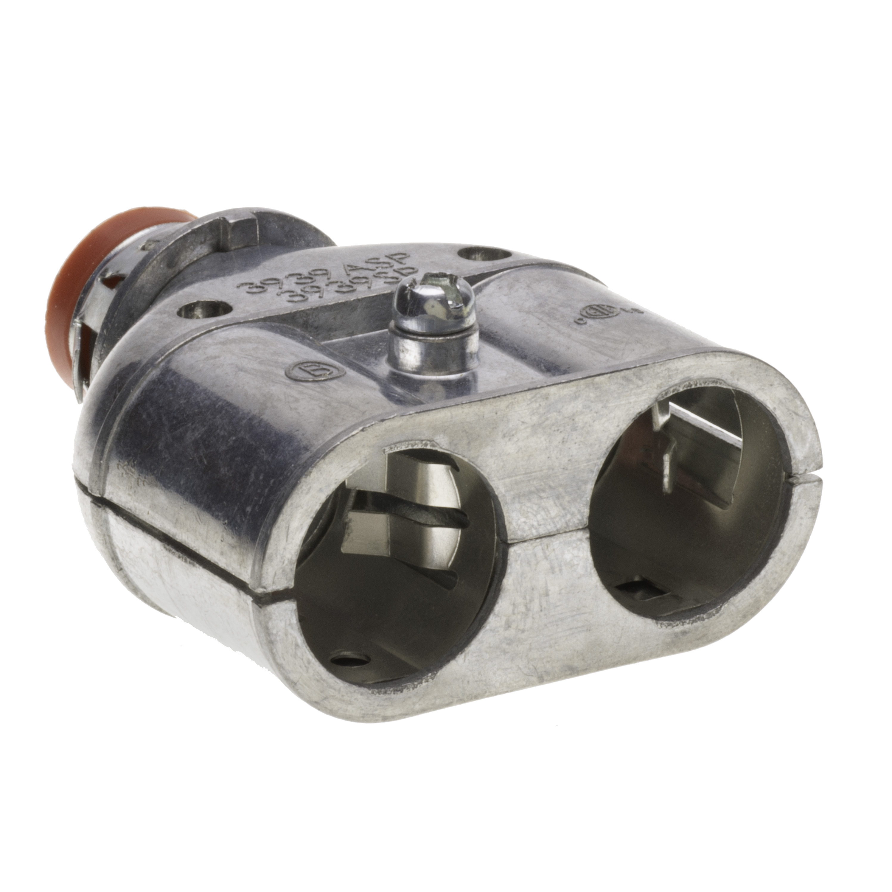 Bridgeport 3939ASP 1/2 IN Insul Dbl Barrel Duplex Conn, Box of 25