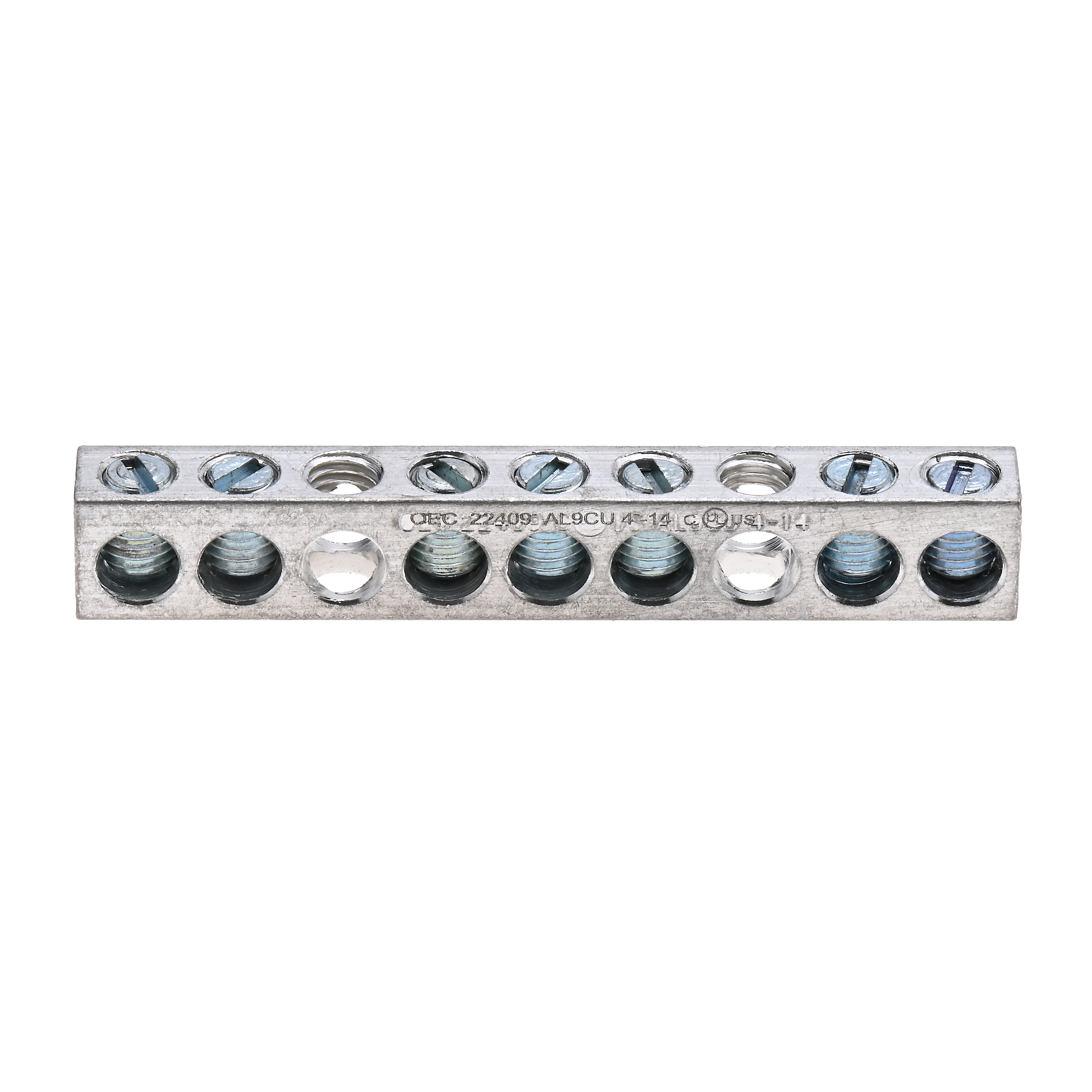 Polaris 4-14-937 Aluminum Multiple Connector, 4-14 Awg, 9 Holes 7