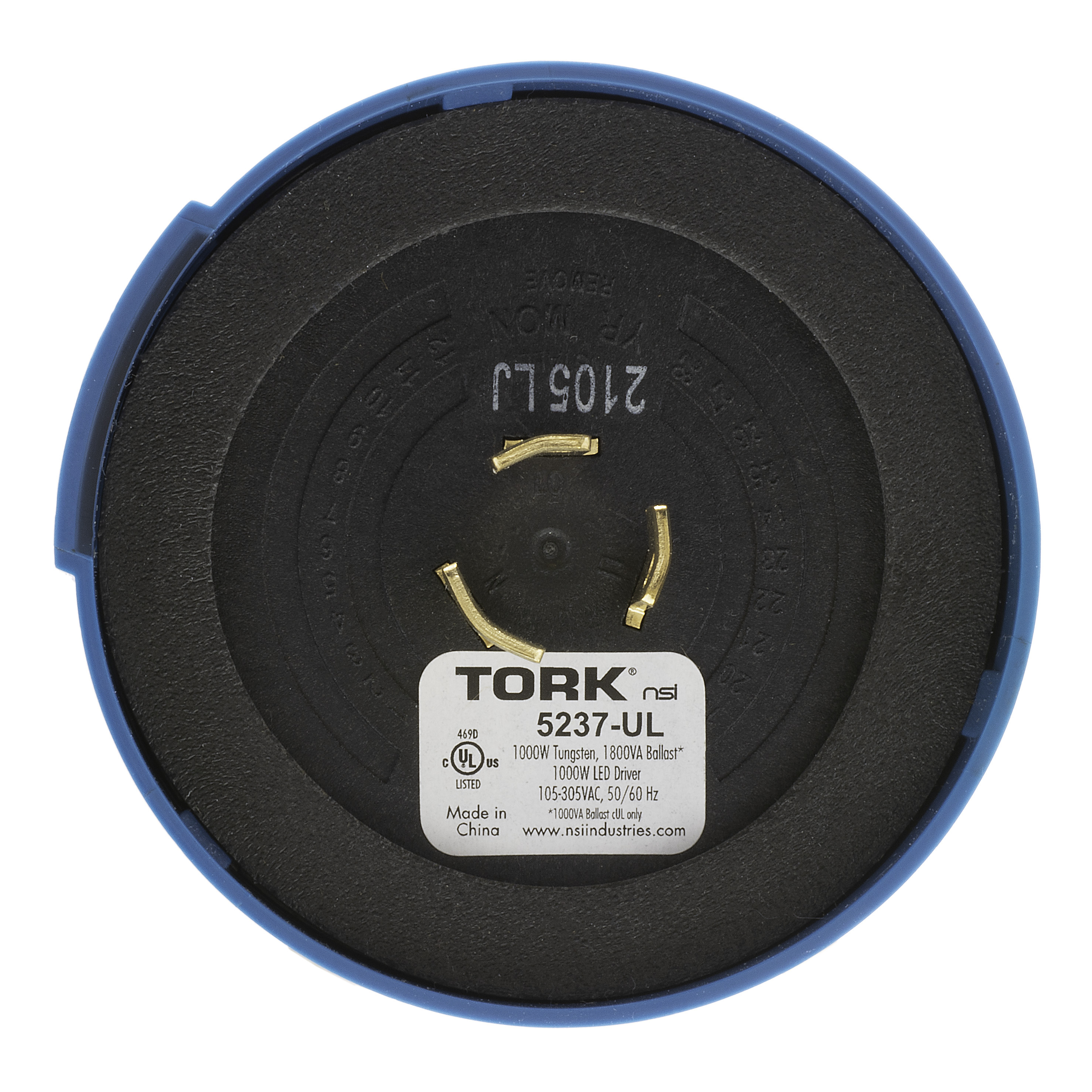 ライトトラップシステム200V 700W TORK 5237-UL Electronic Instant Response Turn Lock, On 1.3-1.7