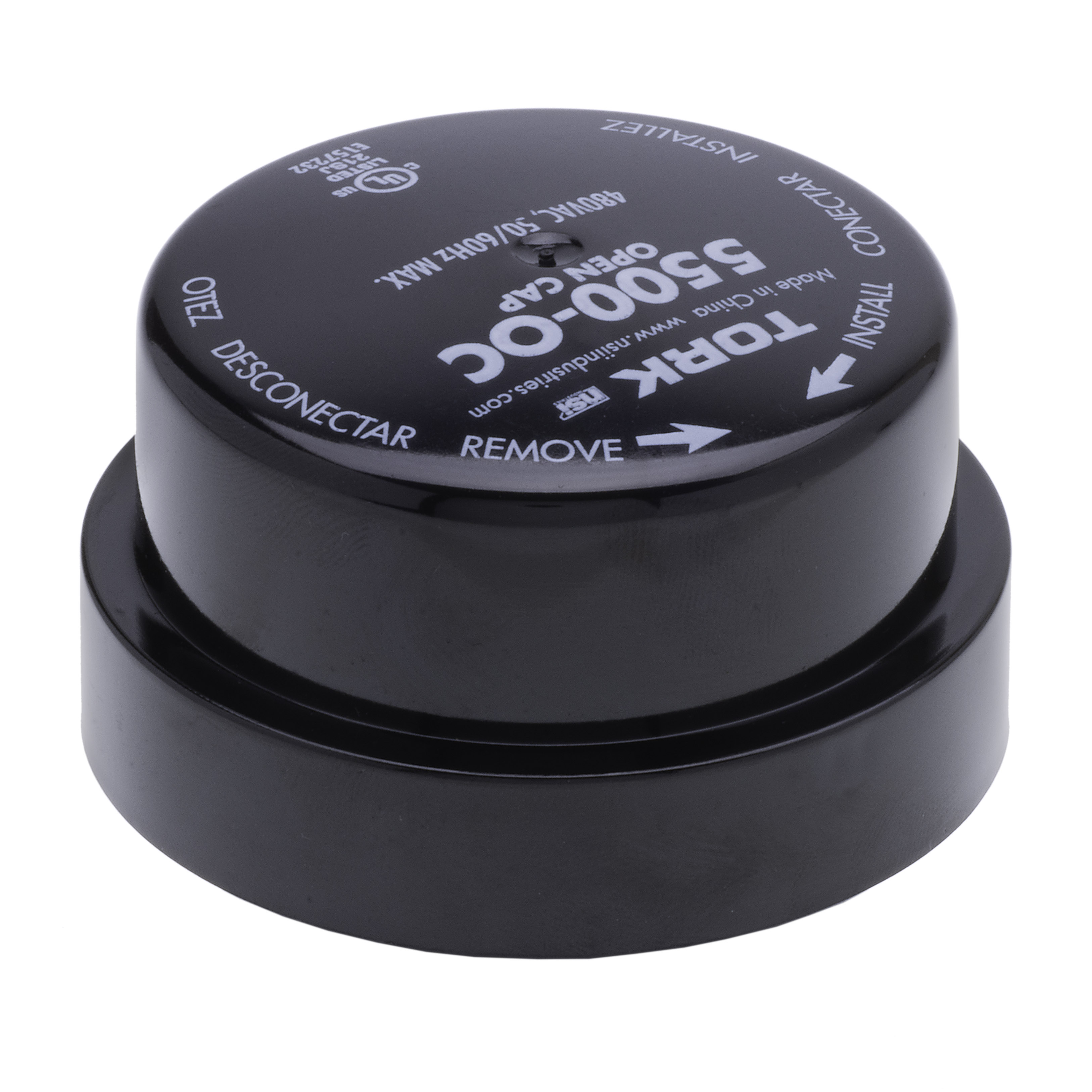 TORK 5500-OC Open Cap Turn Lock, 480V Max, Black - NSI Industries