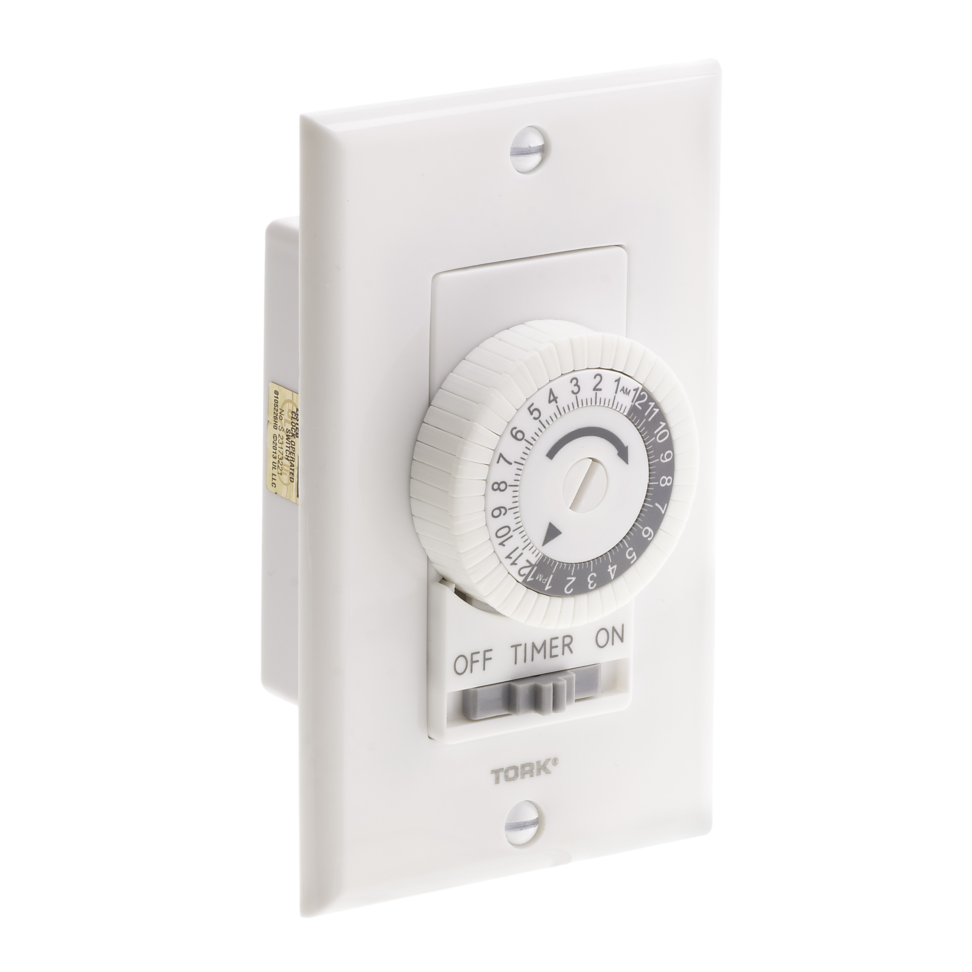 TORK 701B 24 Hour Wall Switch Timer Single Gang 20A 125V White 30