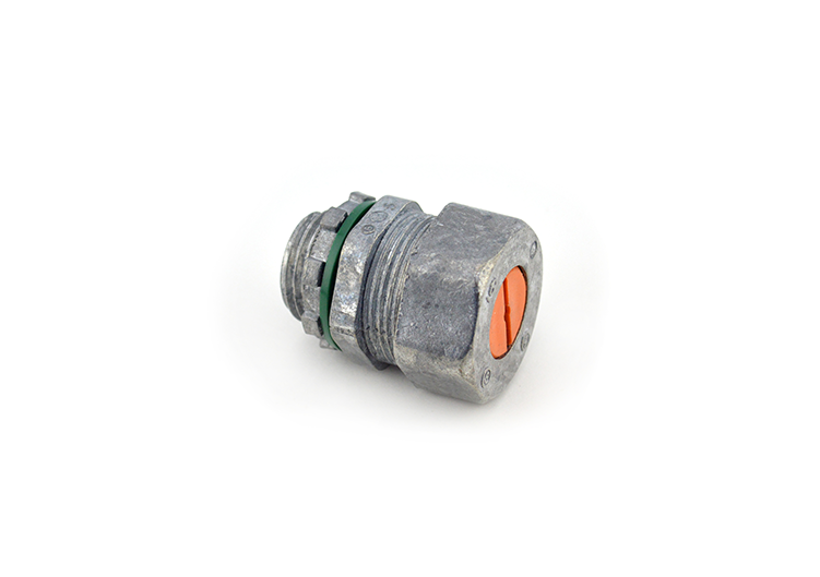 Cord Grip Connector, 1/2 NPT, Cable Range 0.125 - 0.187, Zinc for