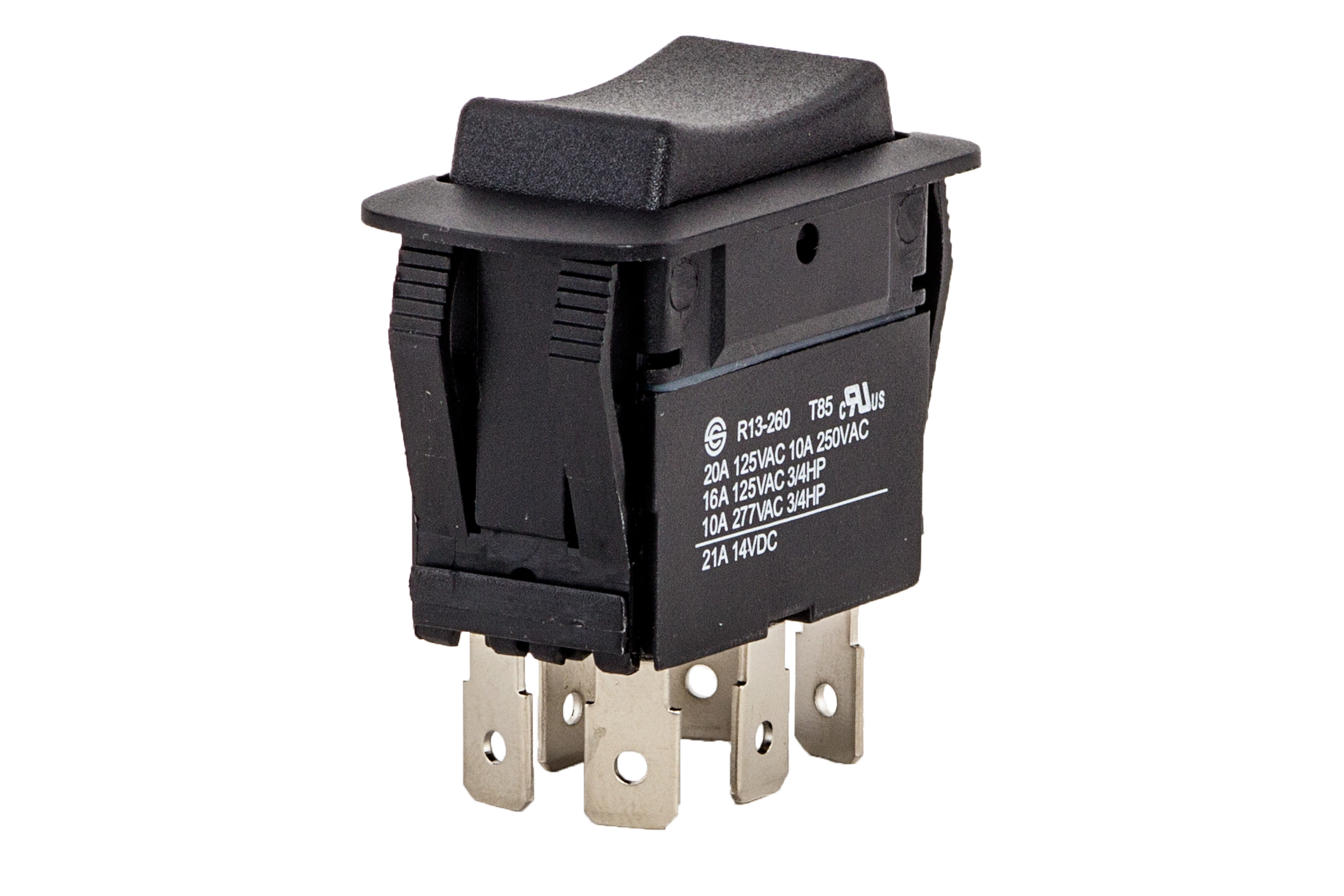 NSI 77130RQ Rocker Switch Momentary Contact DPDT 15 Amps On-Off-On
