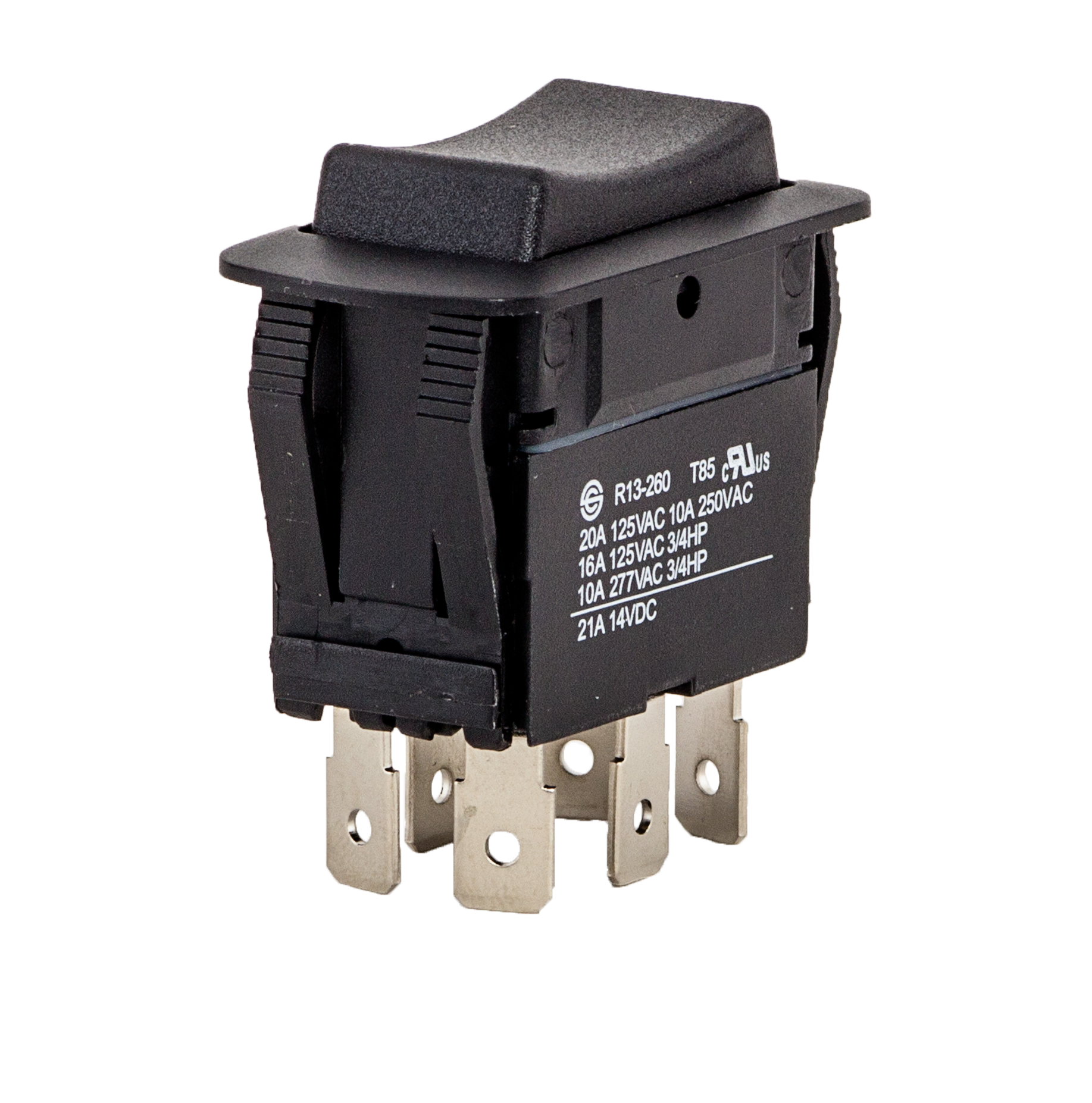 NSI 77130RQ Rocker Switch Momentary Contact DPDT 15 Amps On-Off-On