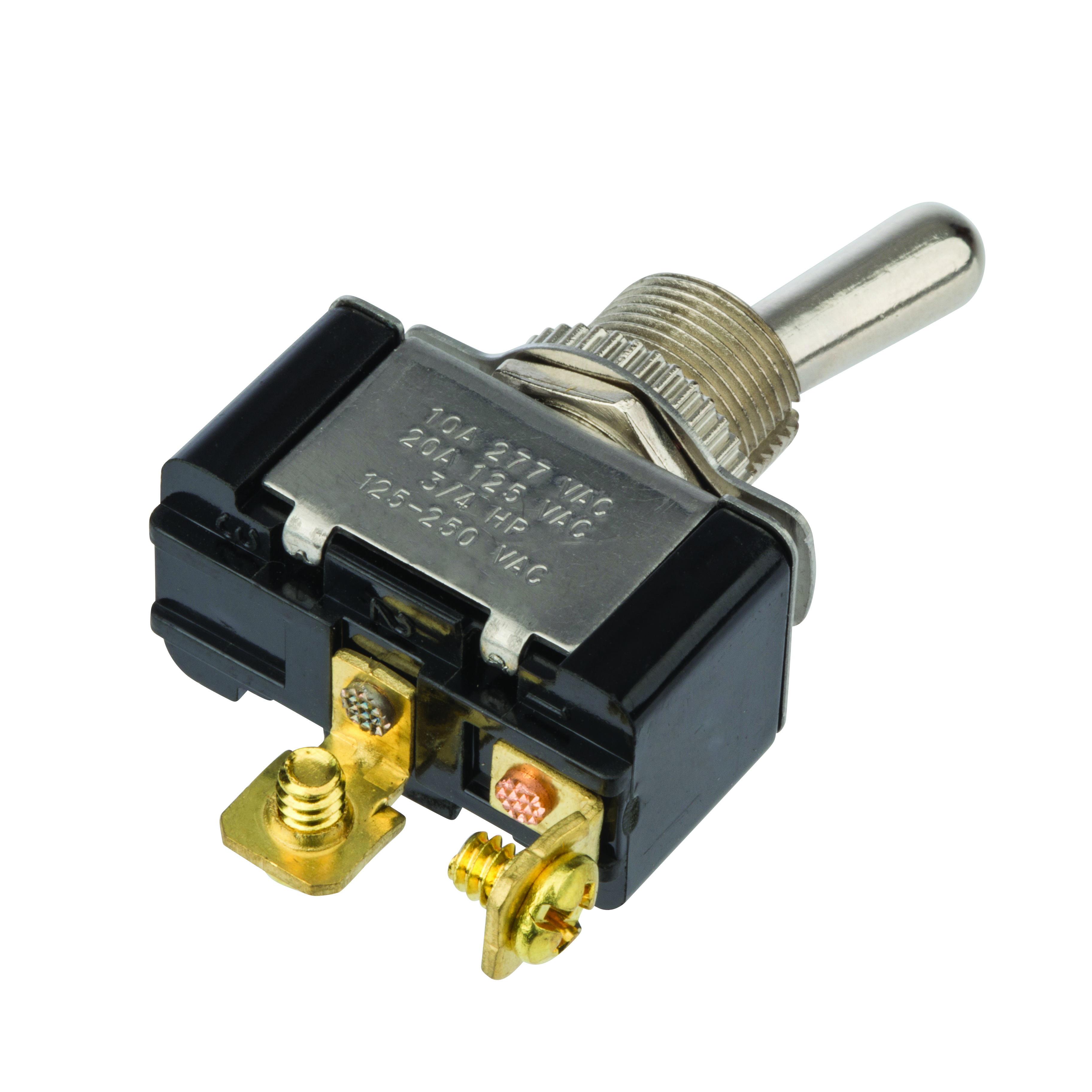NSI 78210TS Toggle Switch SPST 20 Amps Off-On Circuit Bat Br/Ni