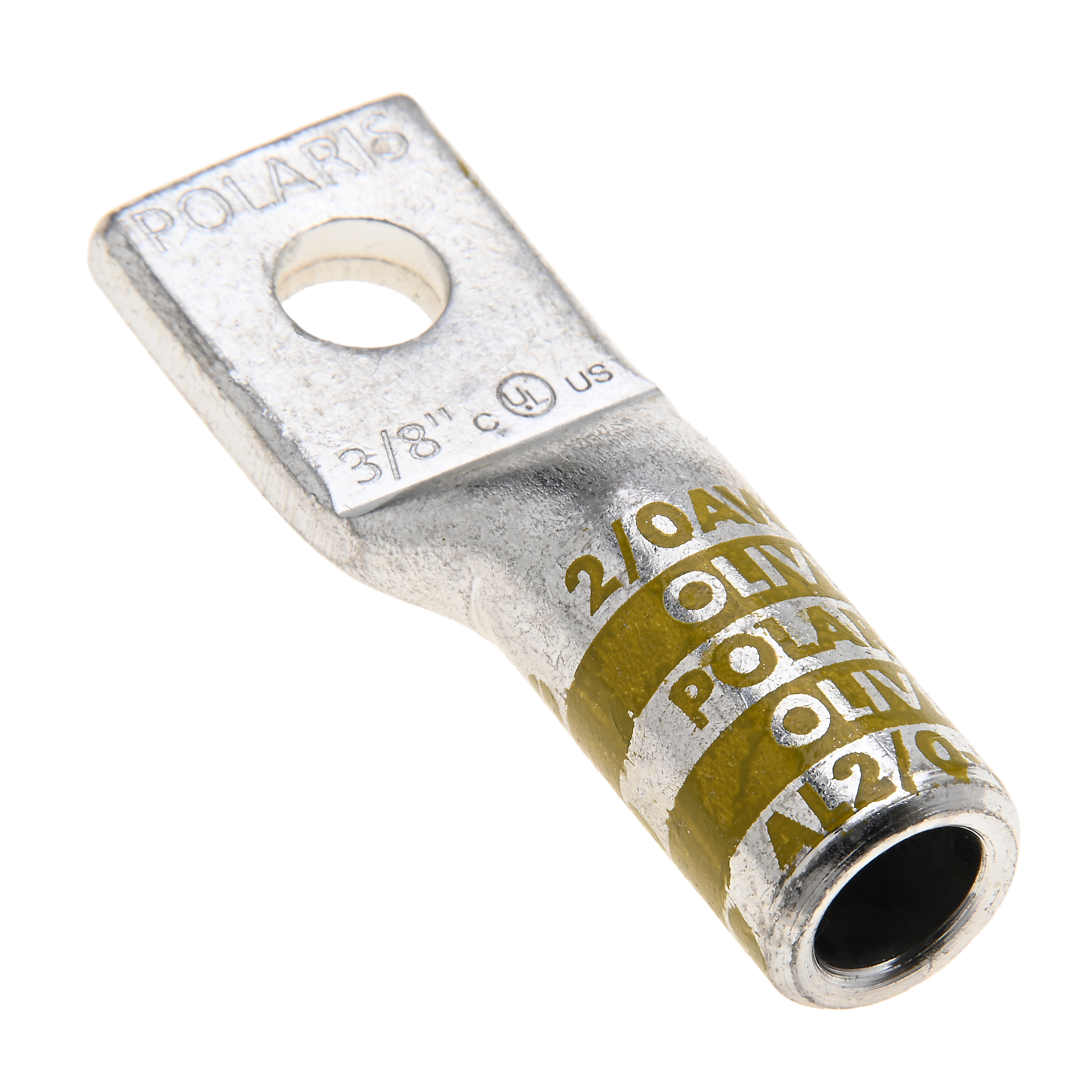 正規品 LAUTIE Mechanic-I Slim アルミ L 20mm Polaris AL2/0-38 2/0 Awg Alum Compression Lug, 3/8