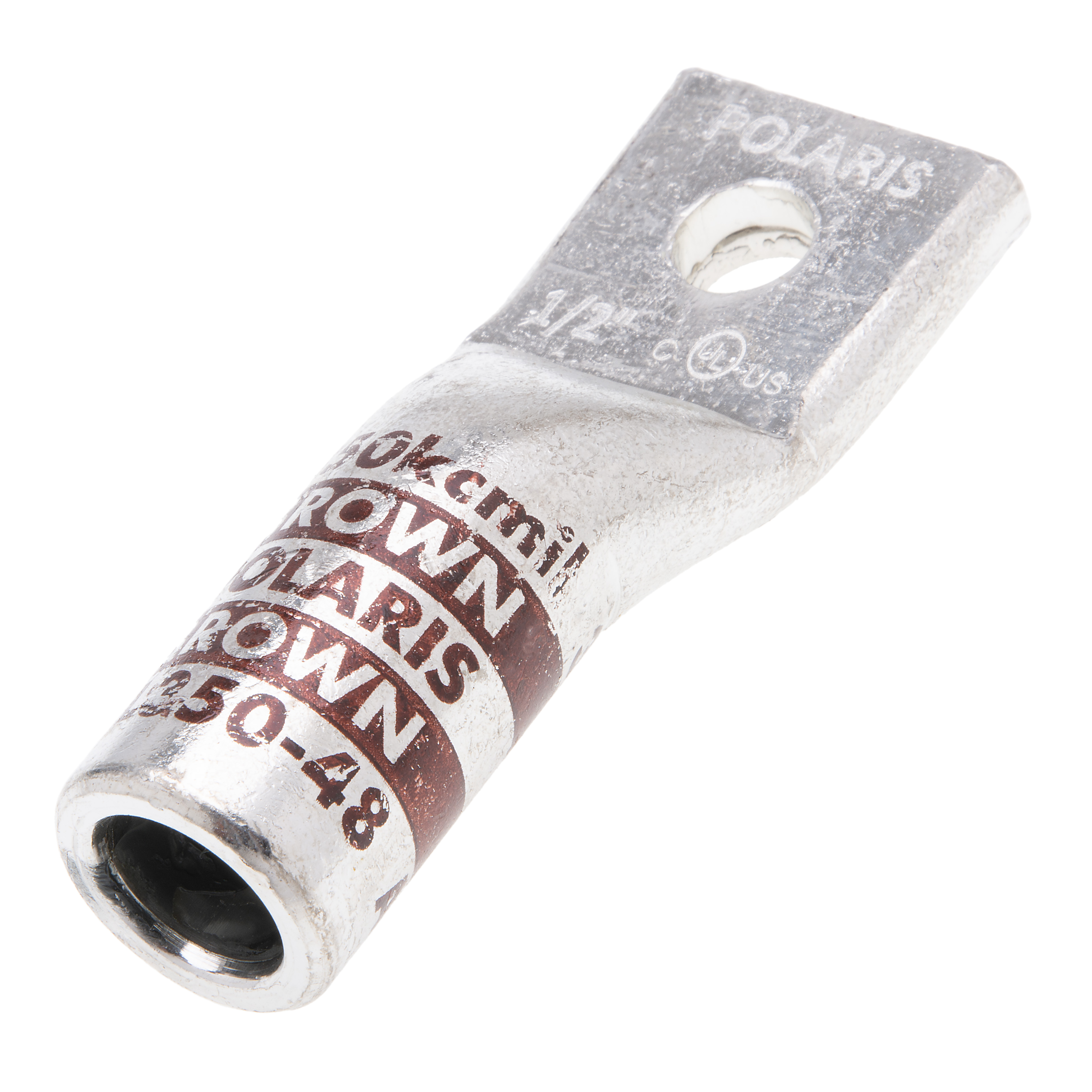 Polaris AL350-48 350 Mcm Alum Compression Lug, 1/2 Bolt Size (Al