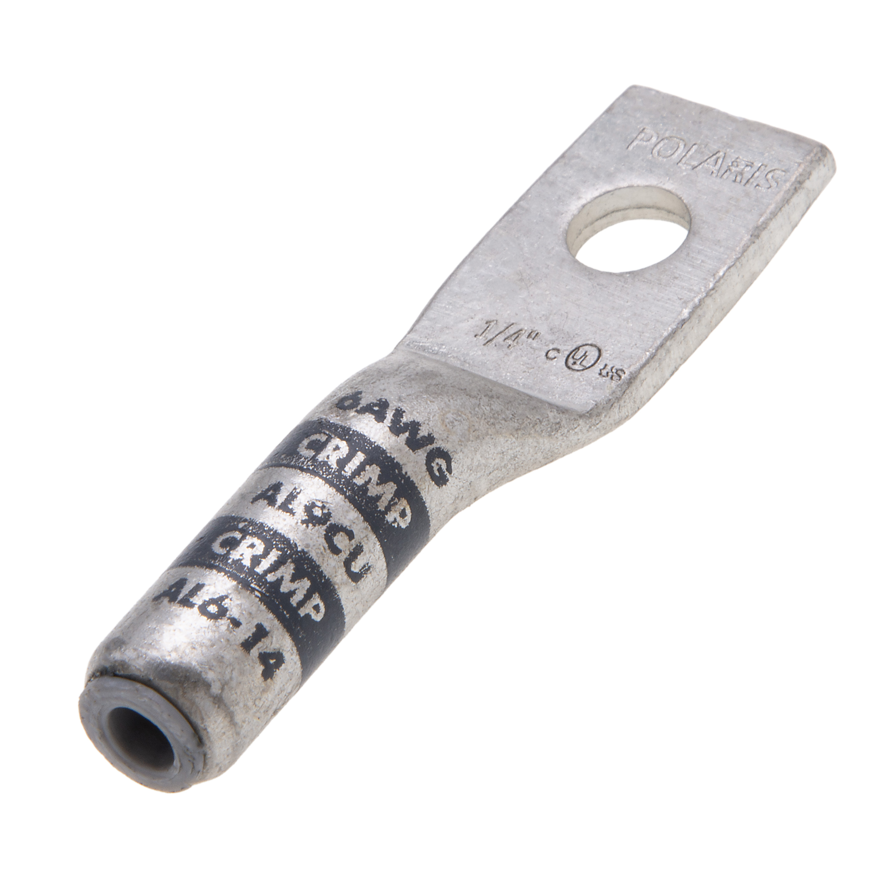 Polaris AL6-14 6 Awg Alum Compression Lug, 1/4 Bolt Size (Al/Cu