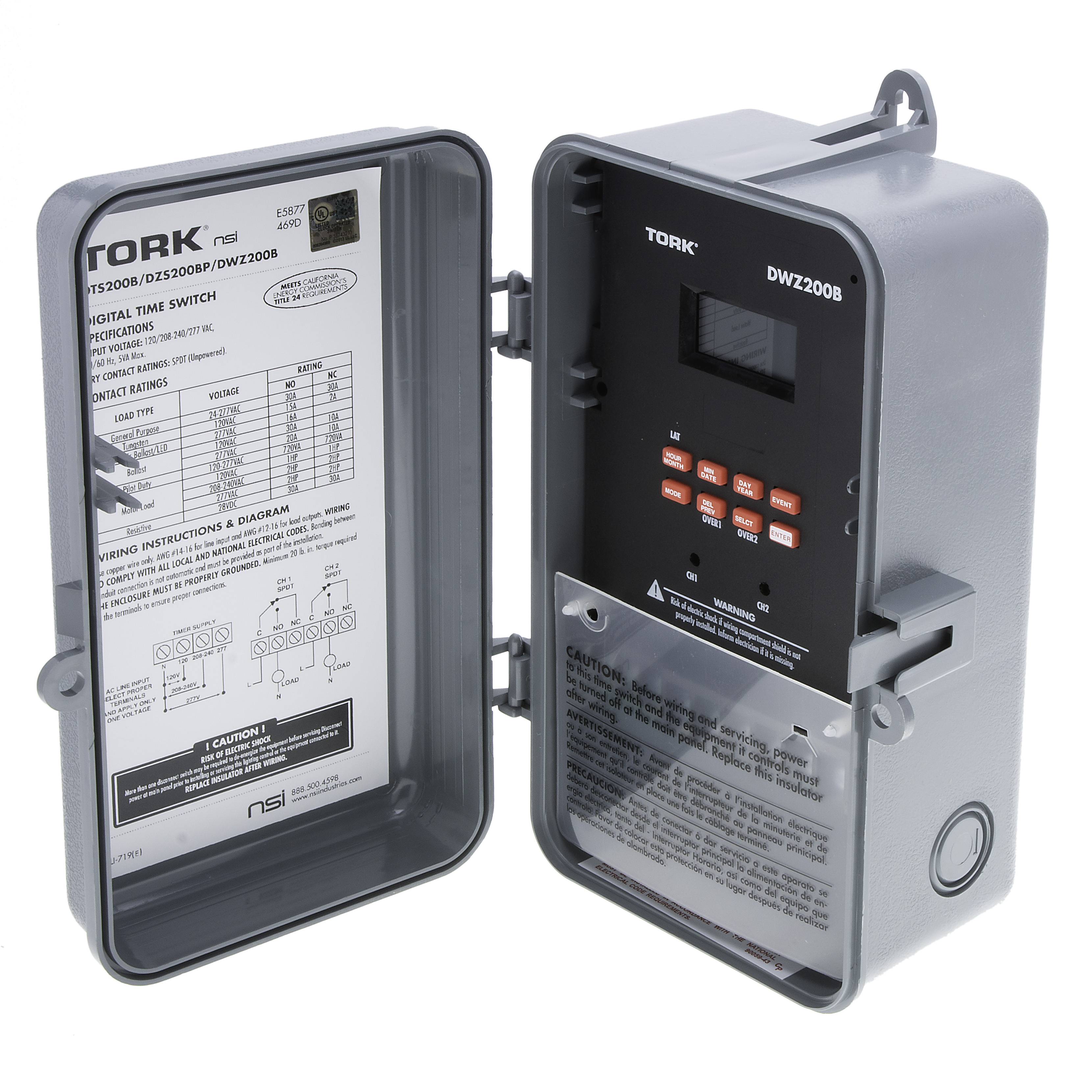 TORK DWZ200B Astronomic 7 Day Digital Timer With Holiday 2 Channel