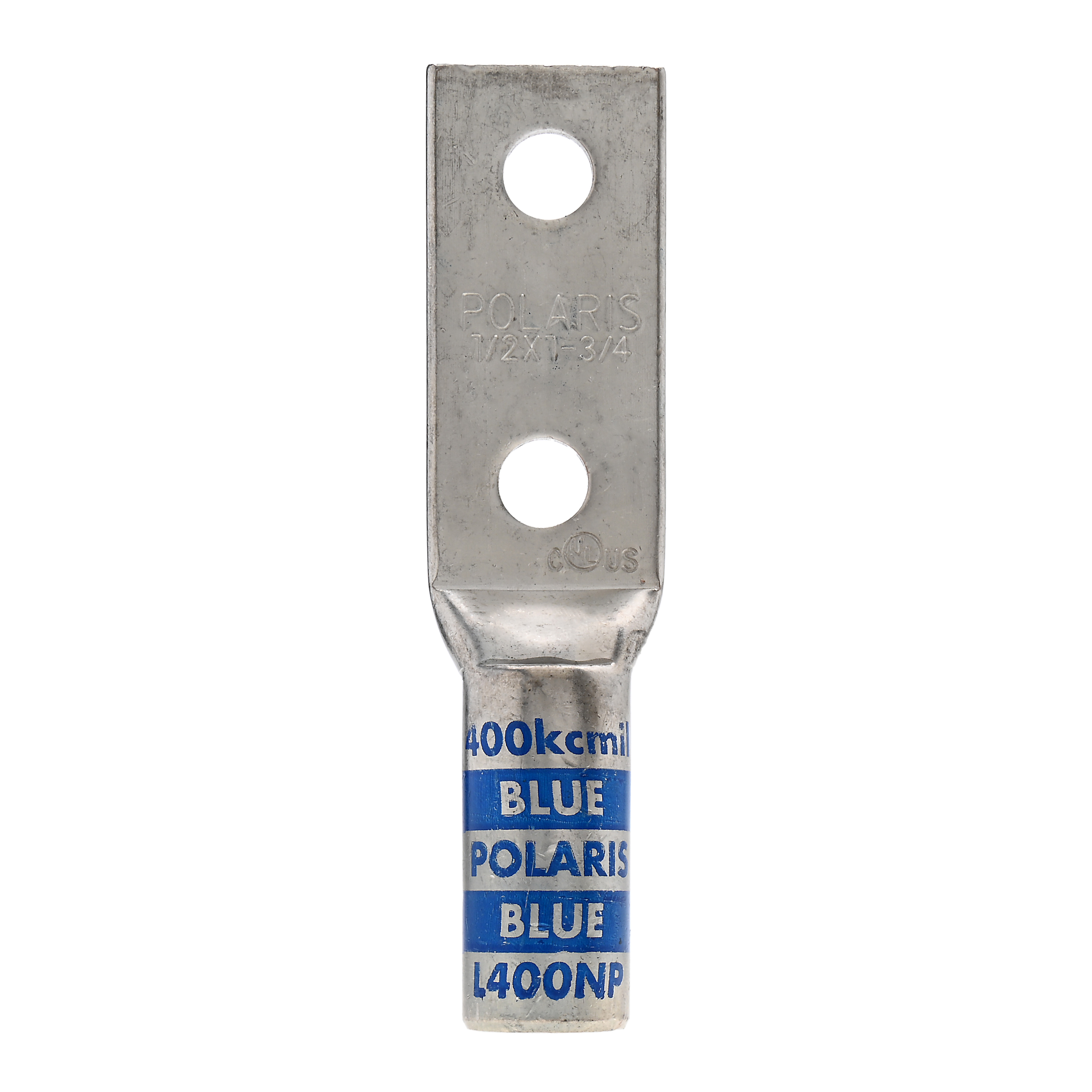 Polaris L400NP 400 MCM CU Compression Lug, 1/2 Bolt Size, 2 hole