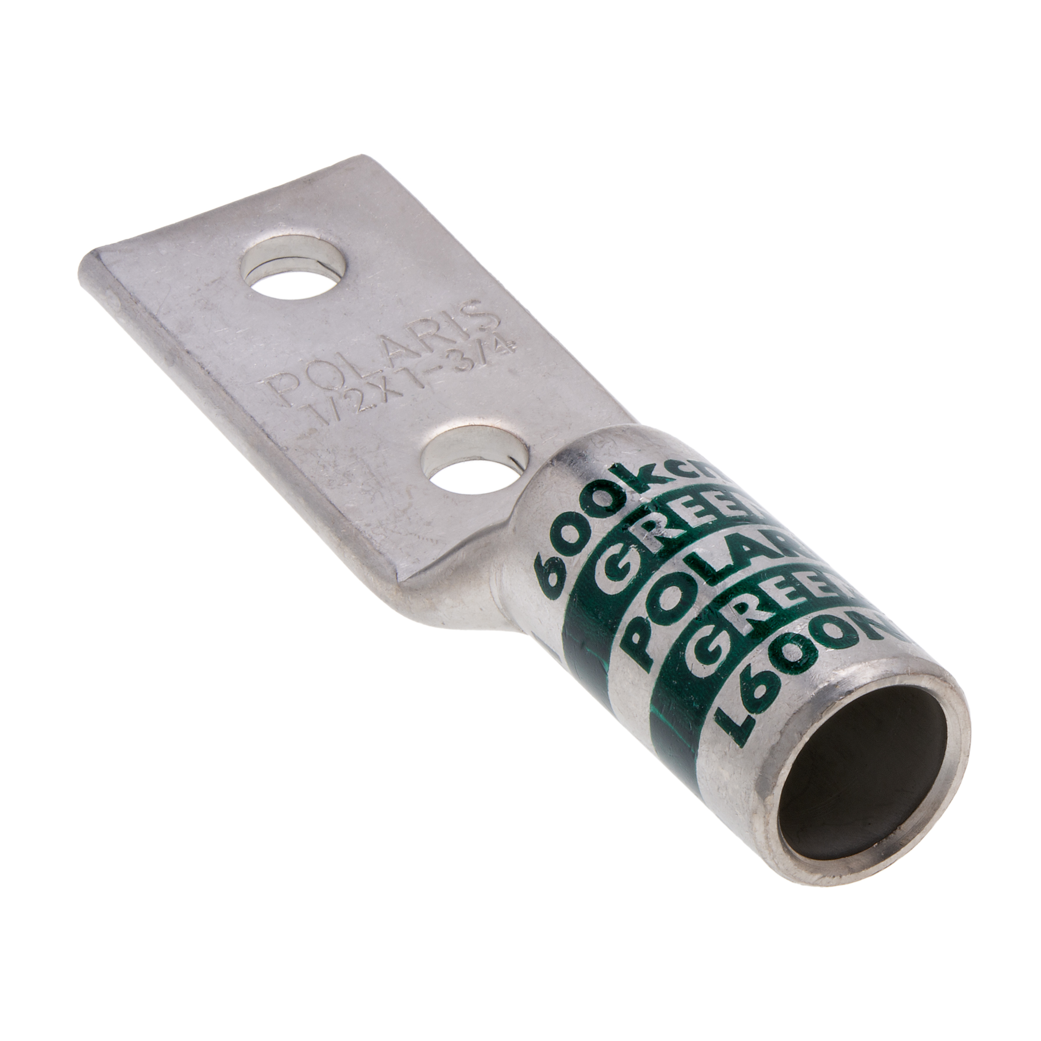 Polaris L600NP 600 MCM CU Compression Lug, 1/2 Bolt Size, 2 hole