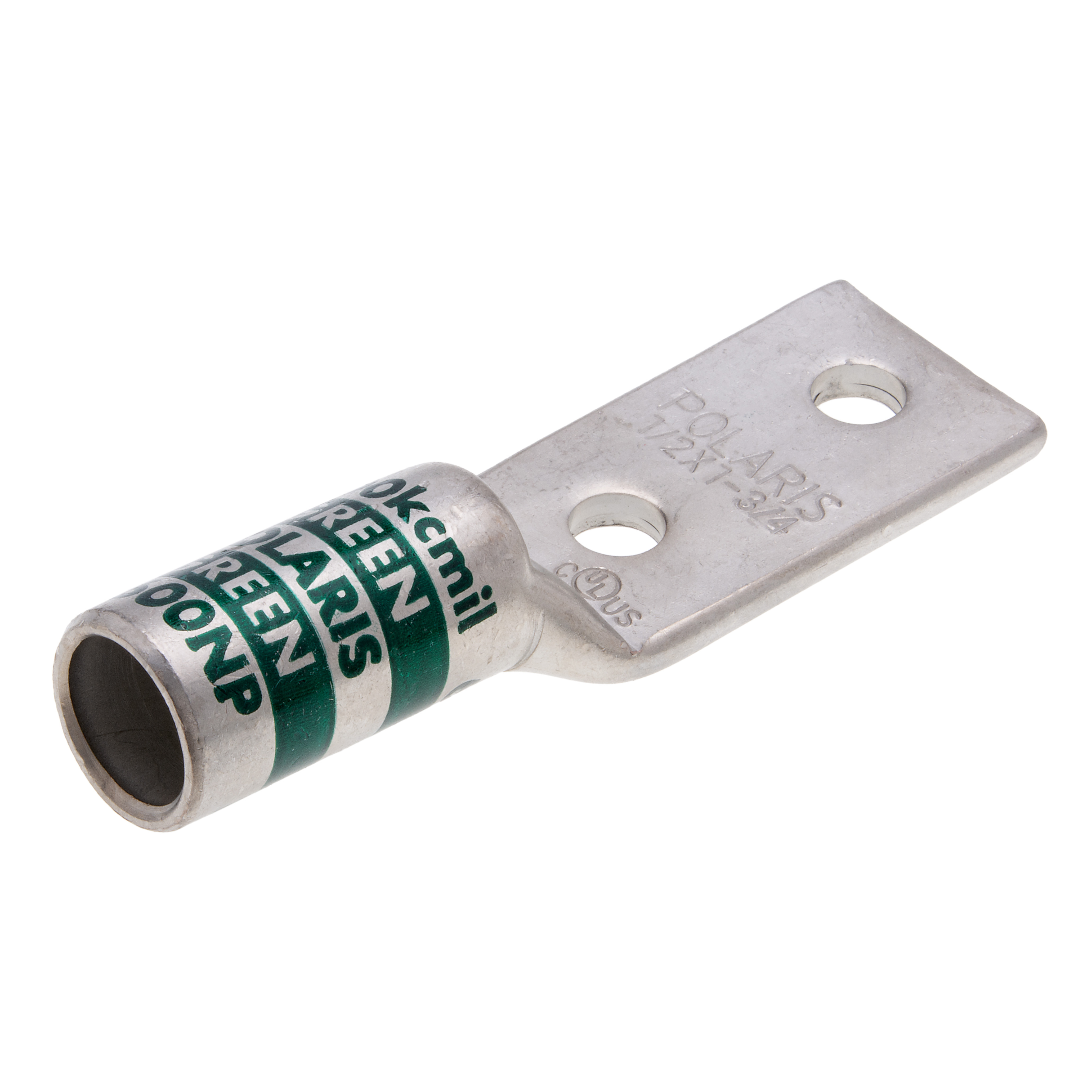 Polaris L600NP 600 MCM CU Compression Lug, 1/2 Bolt Size, 2 hole
