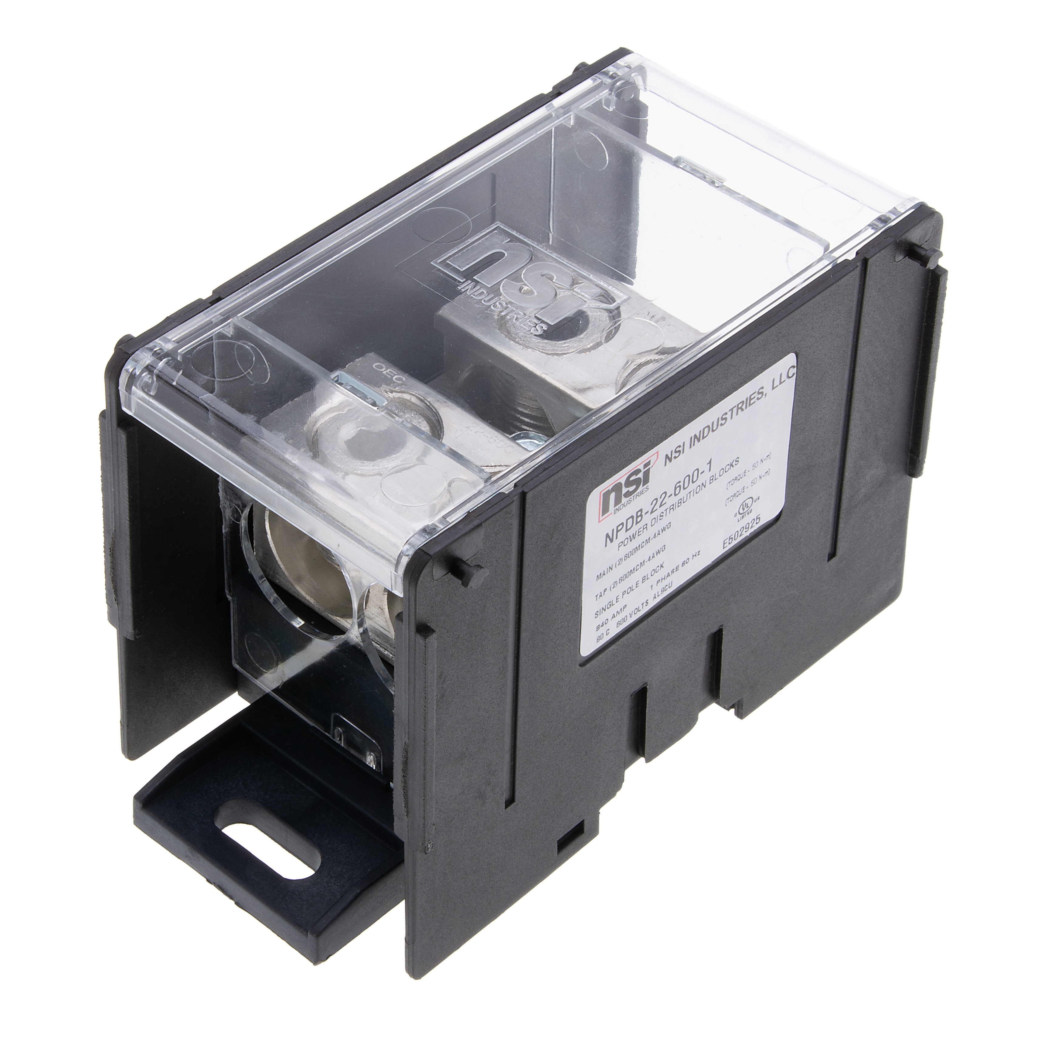Polaris NPDB-22-600-1 Power Distribution Block 1 Pole, Line 2X600