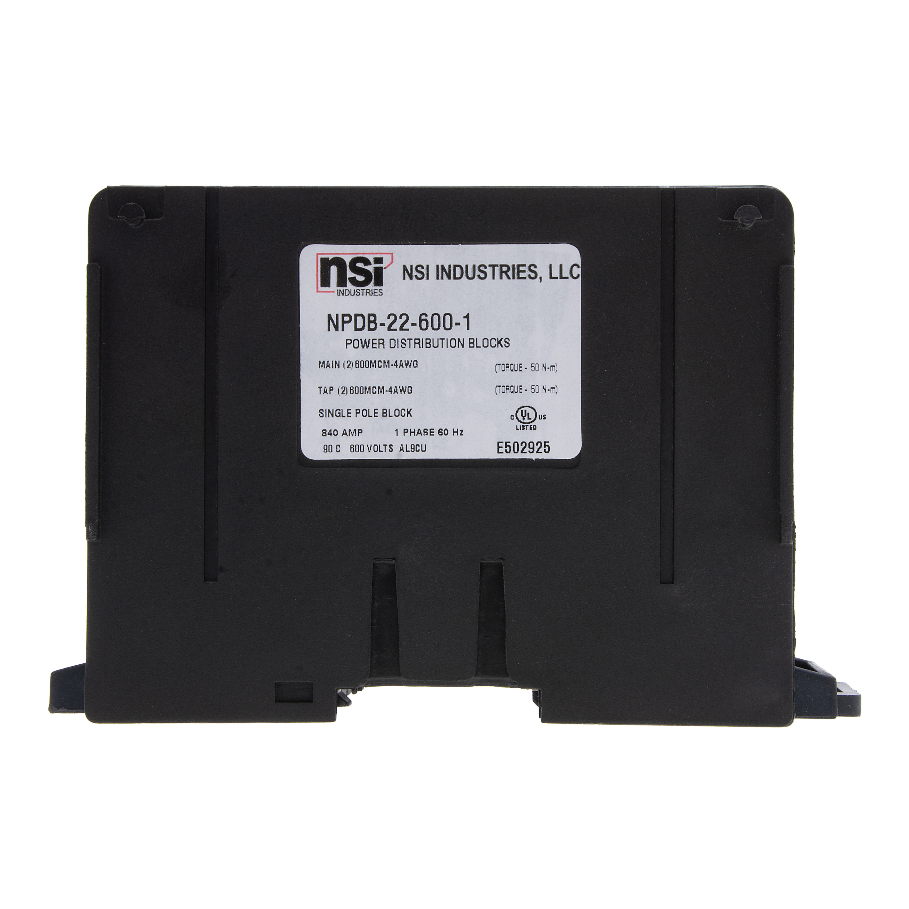 Polaris NPDB-22-600-1 Power Distribution Block 1 Pole, Line 2X600