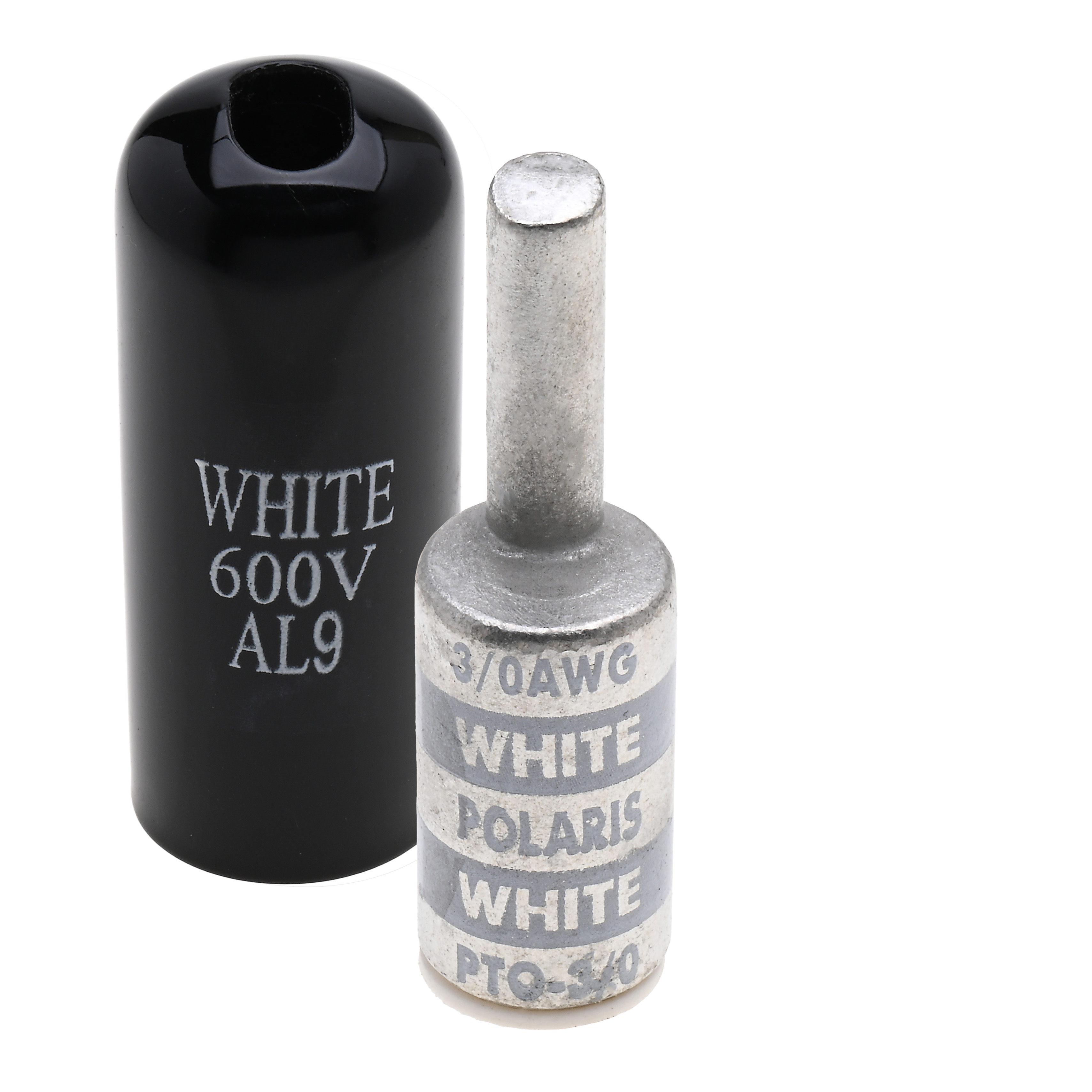 Polaris PTO-3/0 Offset Aluminium, Tin Plated Pin Terminal, 3/0 Awg
