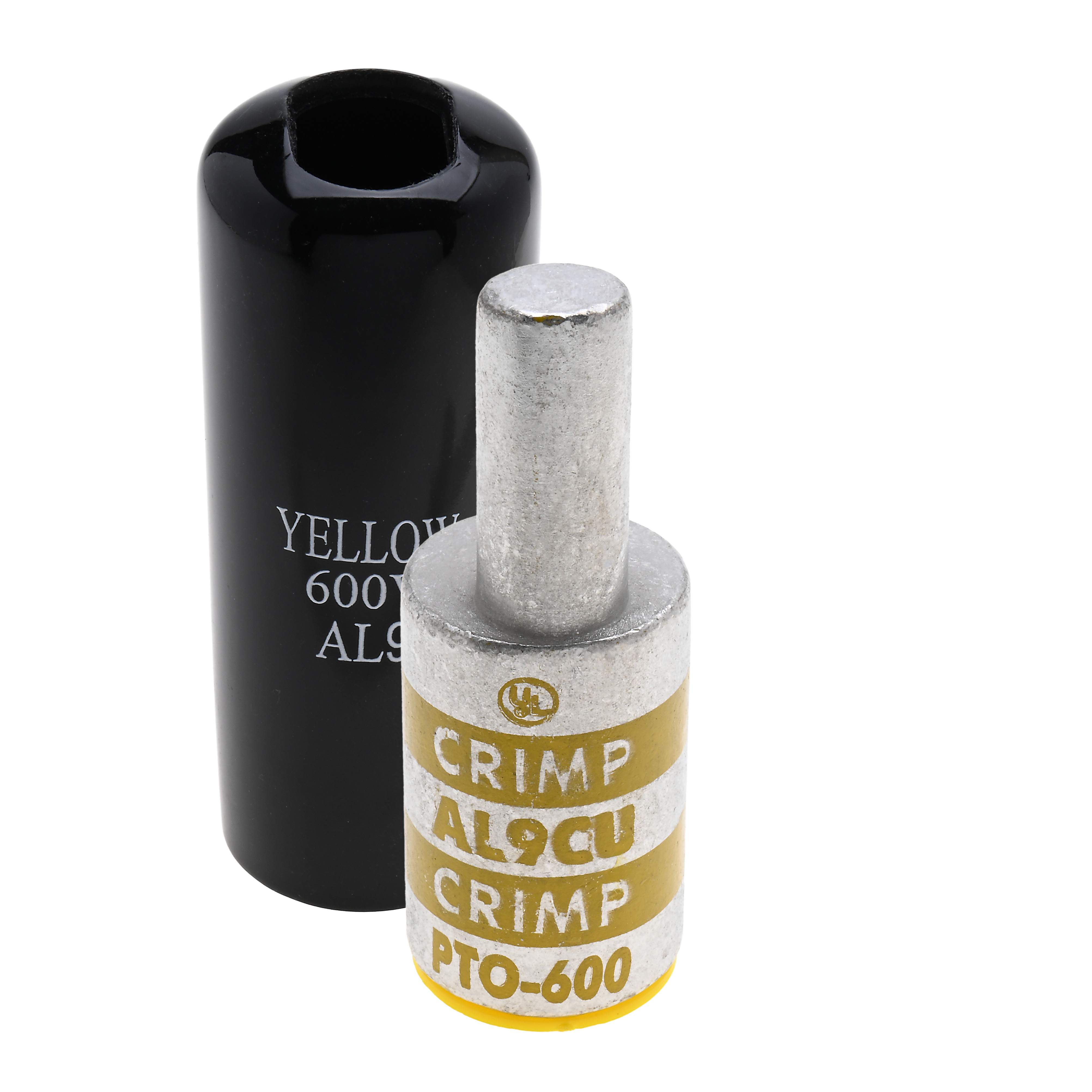 Polaris PTO-600 Offset Aluminium, Tin Plated Pin Terminal, 600 Mcm
