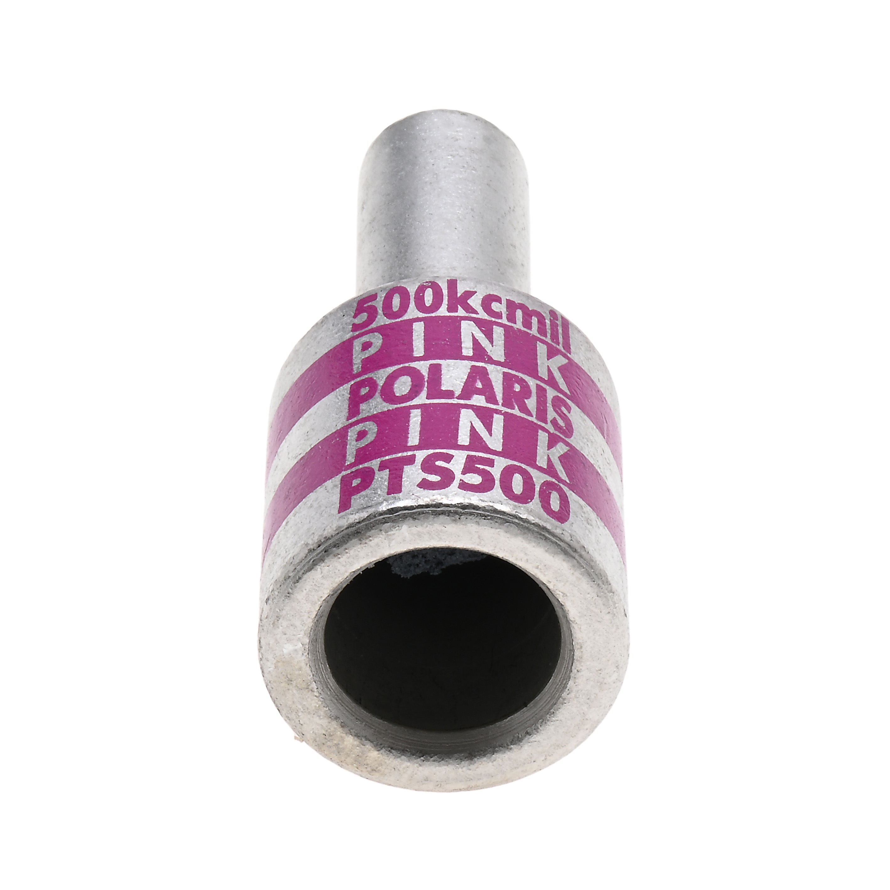 Polaris PTS500 Aluminum, Tin Plated Pin Terminal, 500 Mcm Wire