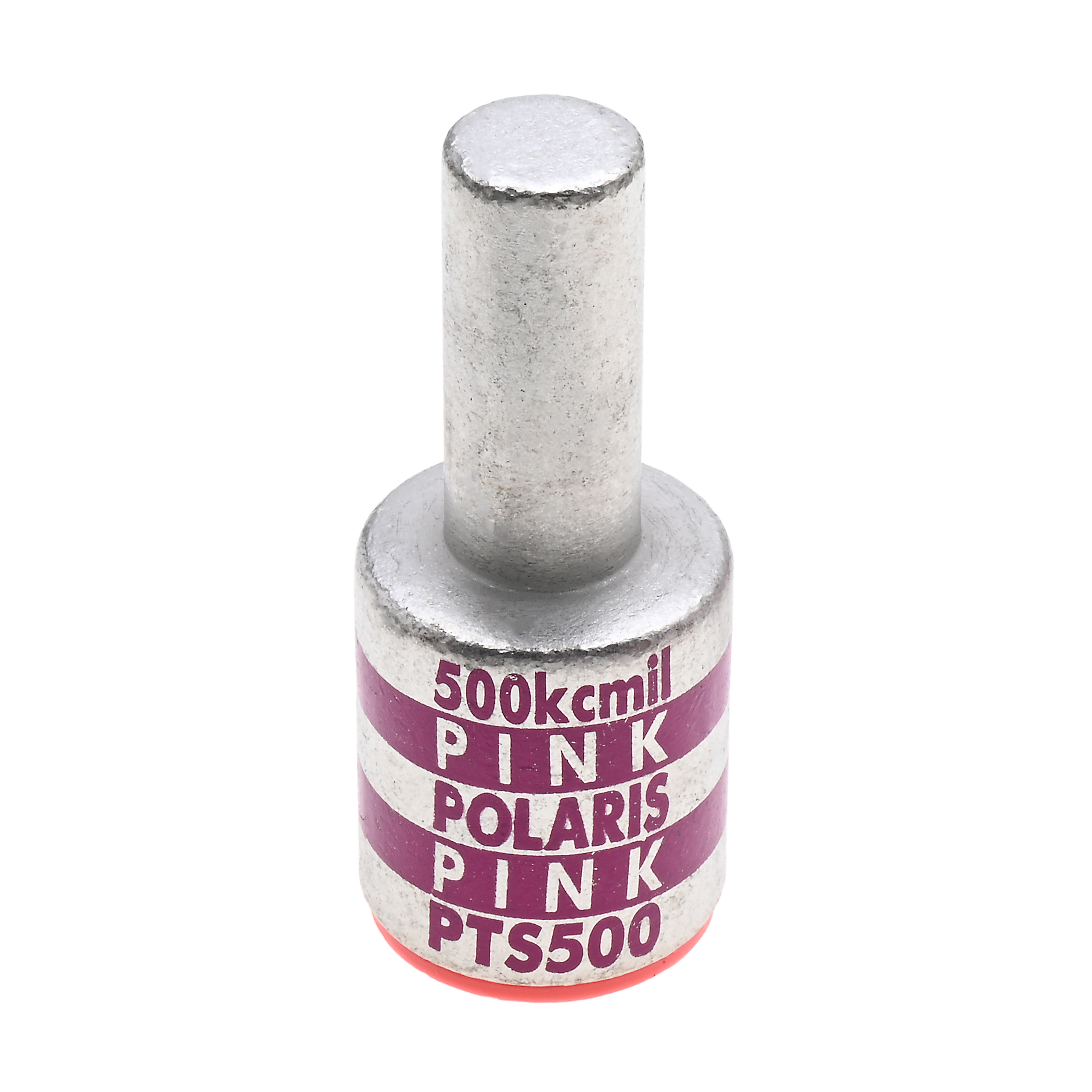 Polaris PTS500 Aluminum, Tin Plated Pin Terminal, 500 Mcm Wire
