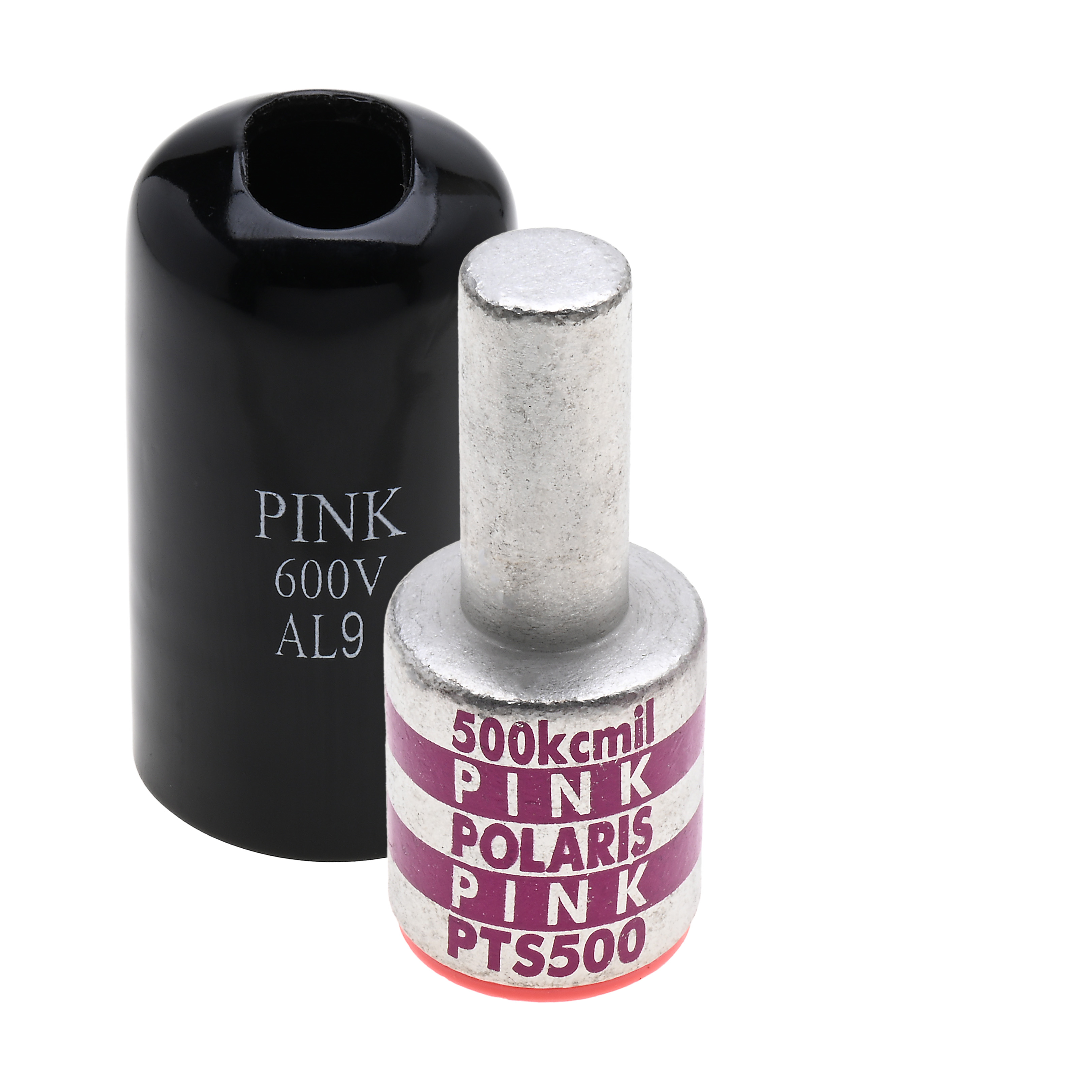 Polaris PTS500 Aluminum, Tin Plated Pin Terminal, 500 Mcm Wire
