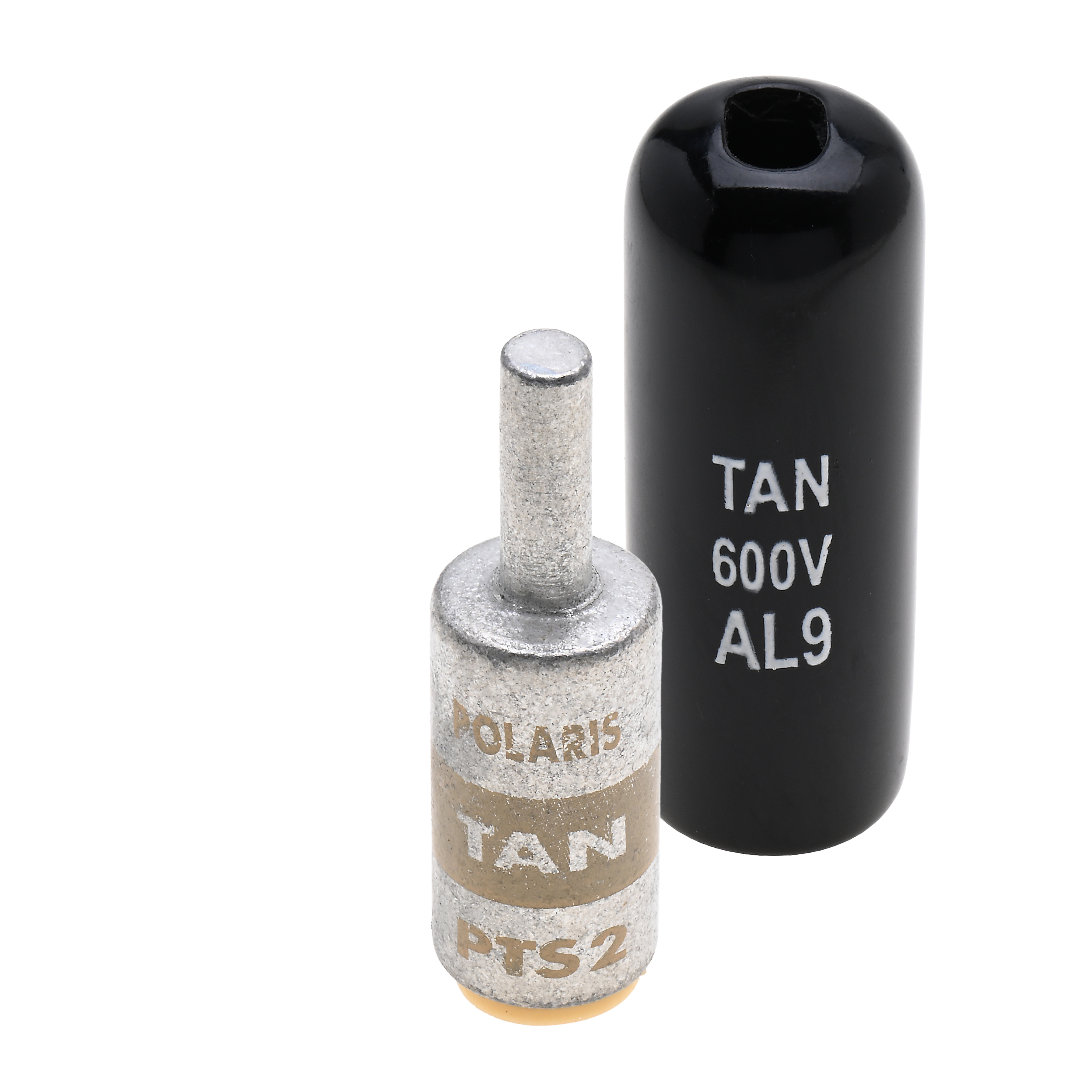 Polaris PTS2 Aluminum, Tin Plated Pin Terminal, 2 Awg Wire Size, 4