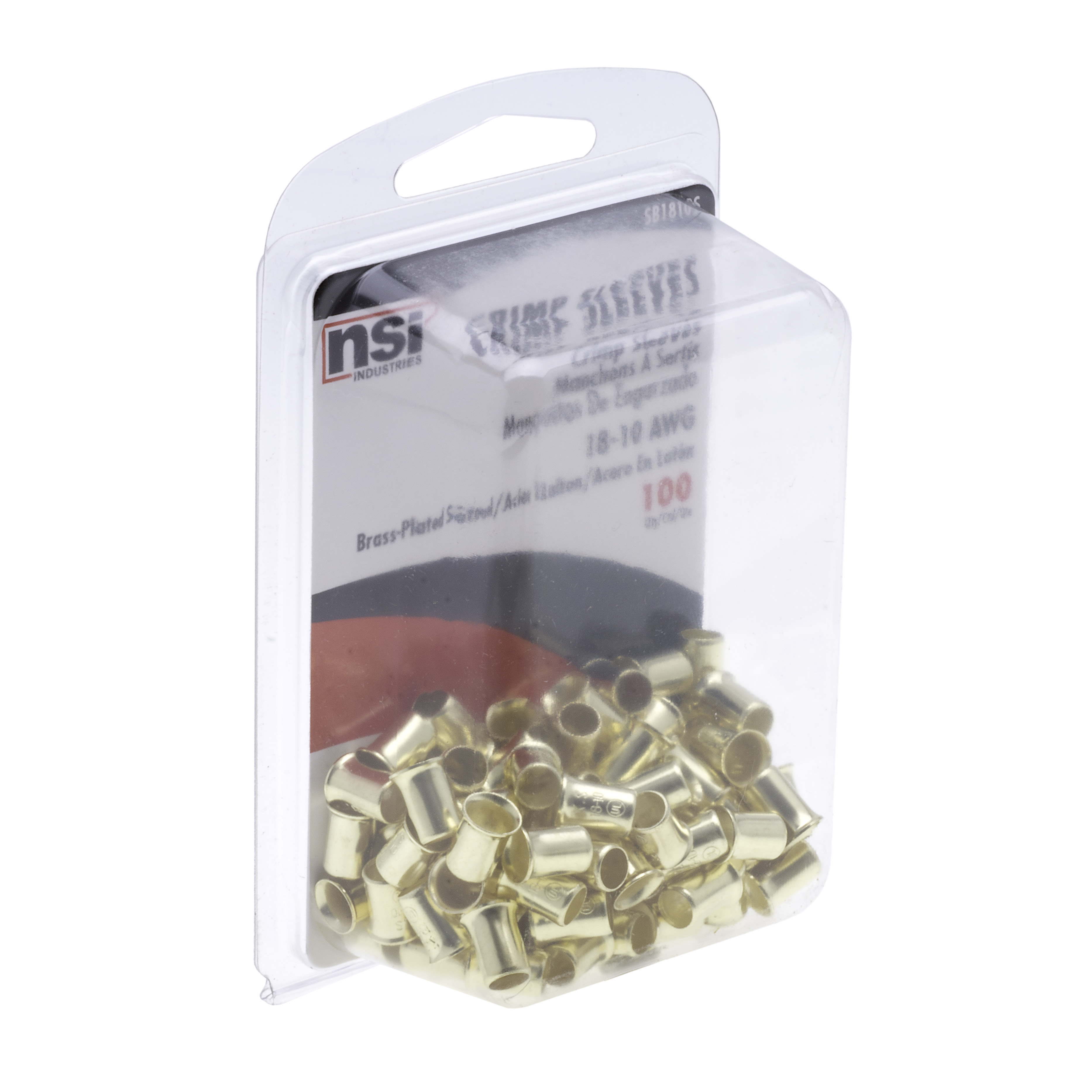 Susi　端材 Easy-Twist SB1810S Crimp Sleeve 18-10 Steel, Pack Of 100 - NSI