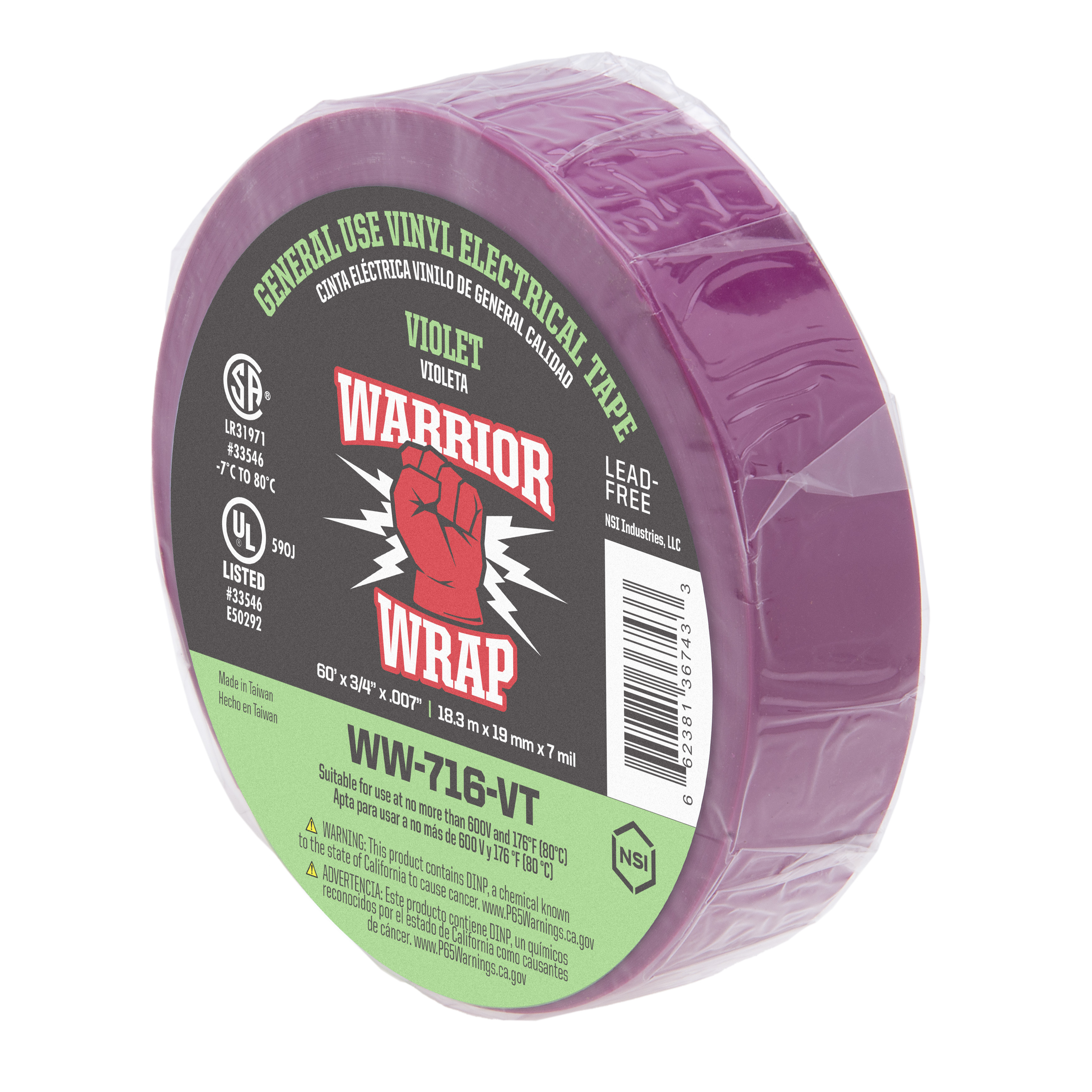 WarriorWrap WW-716-VT Warrior Wrap General Use Vinyl Electrical