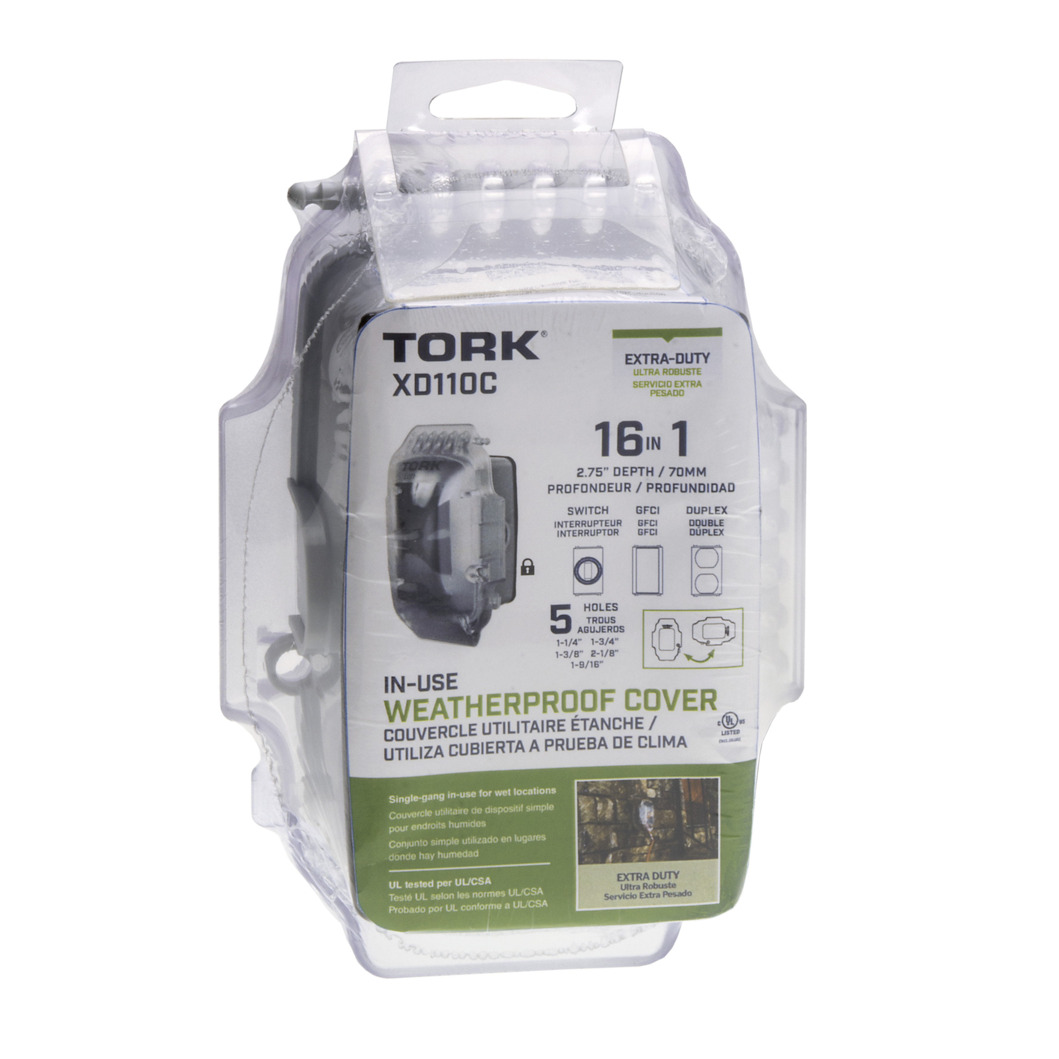 TORK XD110C Extra Duty Single Gang, Vrt/Hrz Configuration, 2.75 IN