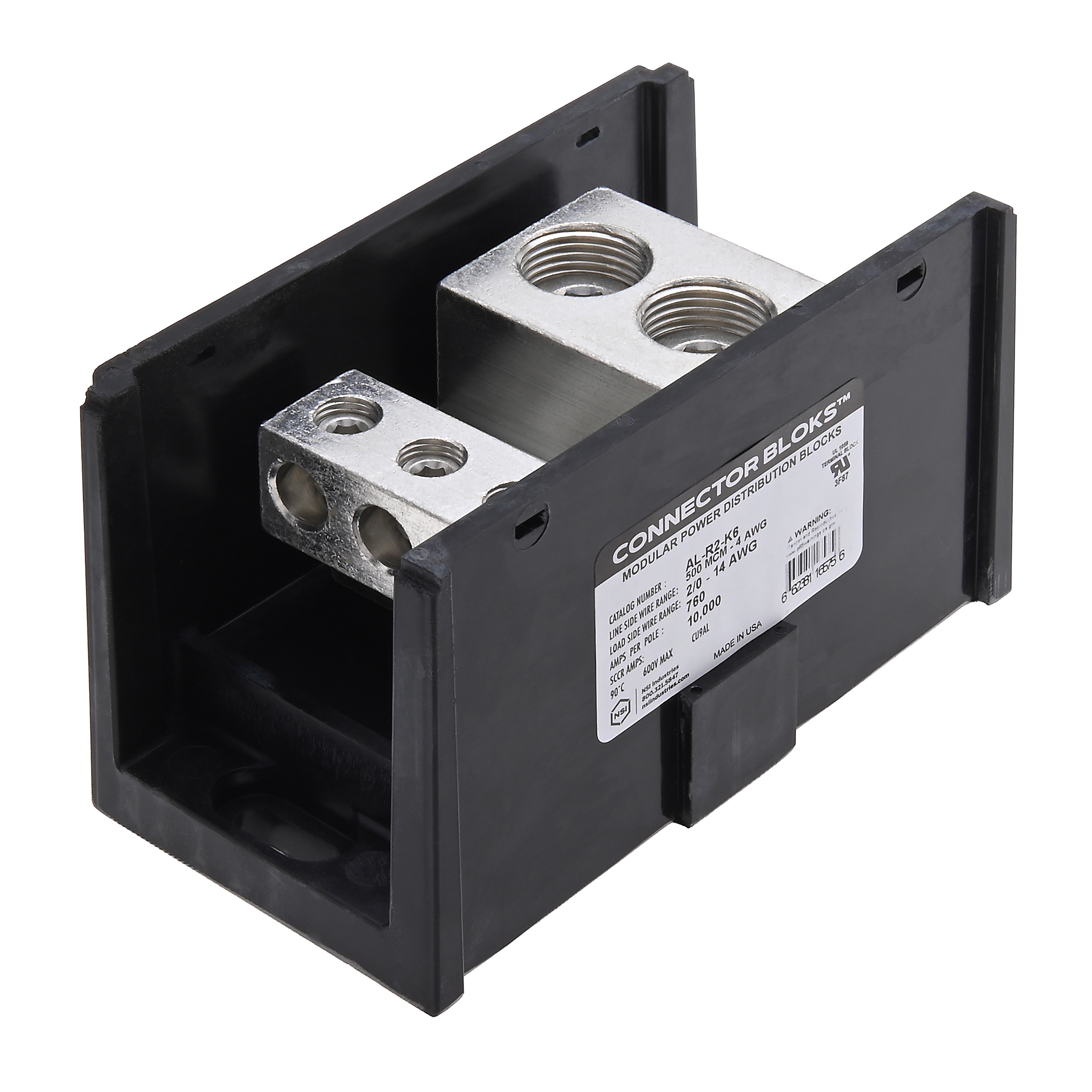 ② 正規品 POWER BLOCK SP9.0 41kg 2個組 計82kg Polaris AL-R2-K6 (2) 500 Mcm -6 Awg Primary (6) 2/0-14Secondary