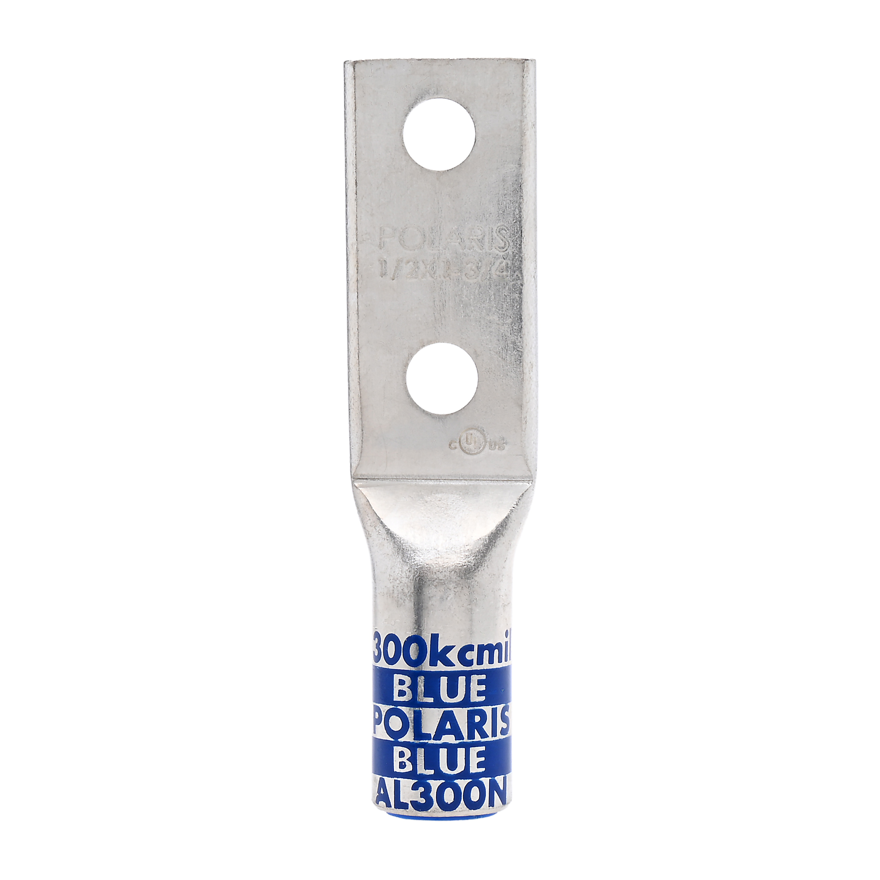 Polaris AL300N 300 Mcm Alum Compression Lug, 1/2 Bolt Size 2 Hole
