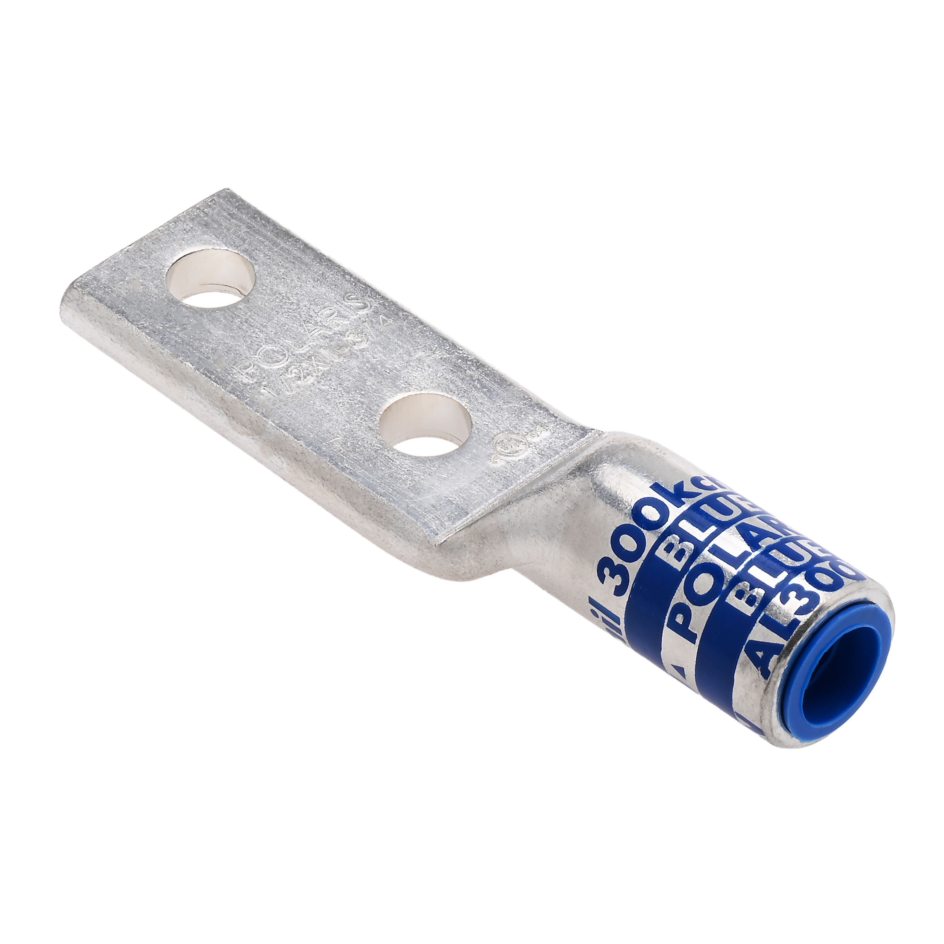 Polaris AL300N 300 Mcm Alum Compression Lug, 1/2 Bolt Size 2 Hole