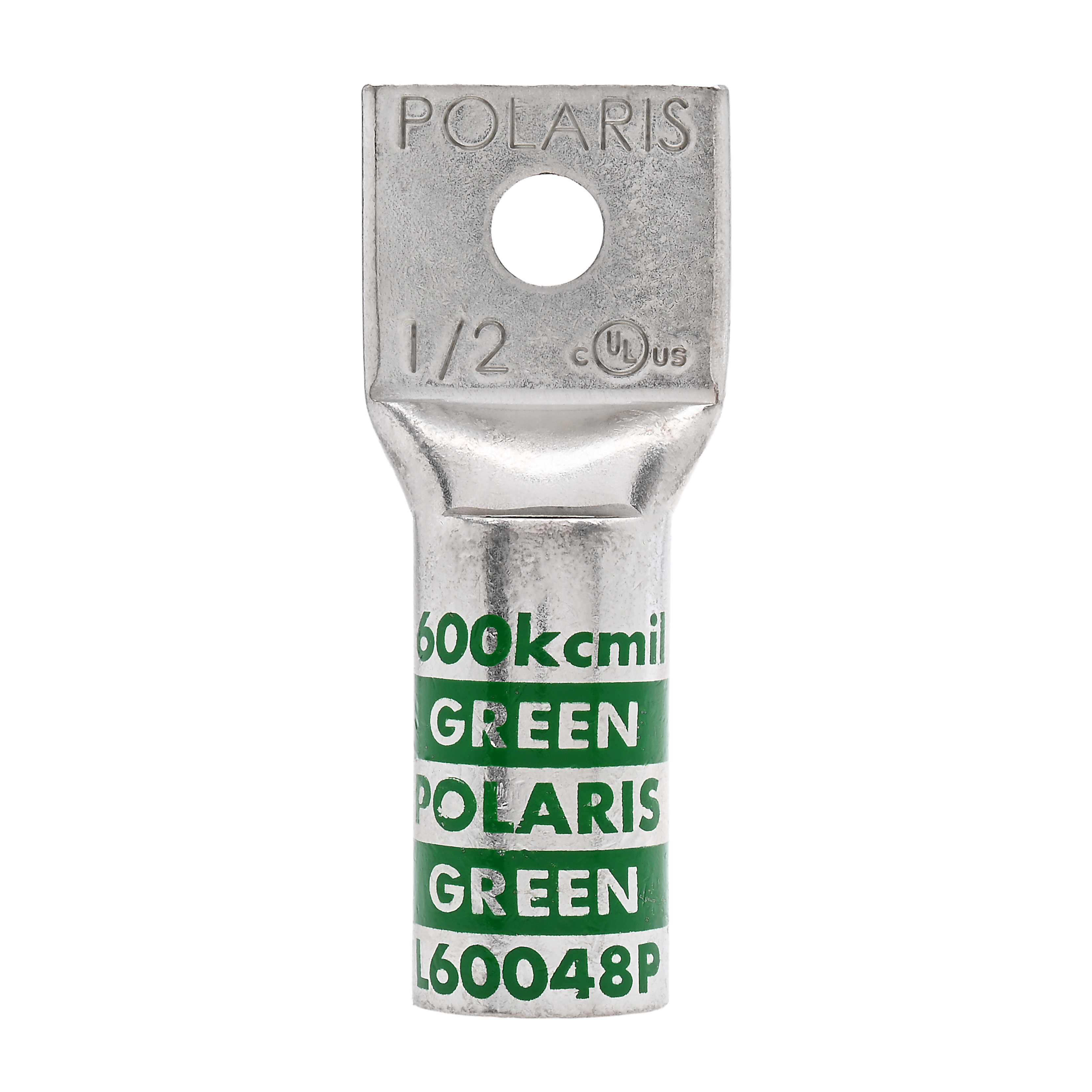 Polaris L60048P 600 MCM Cu Compression Lug, 1/2 IN 1 Hole