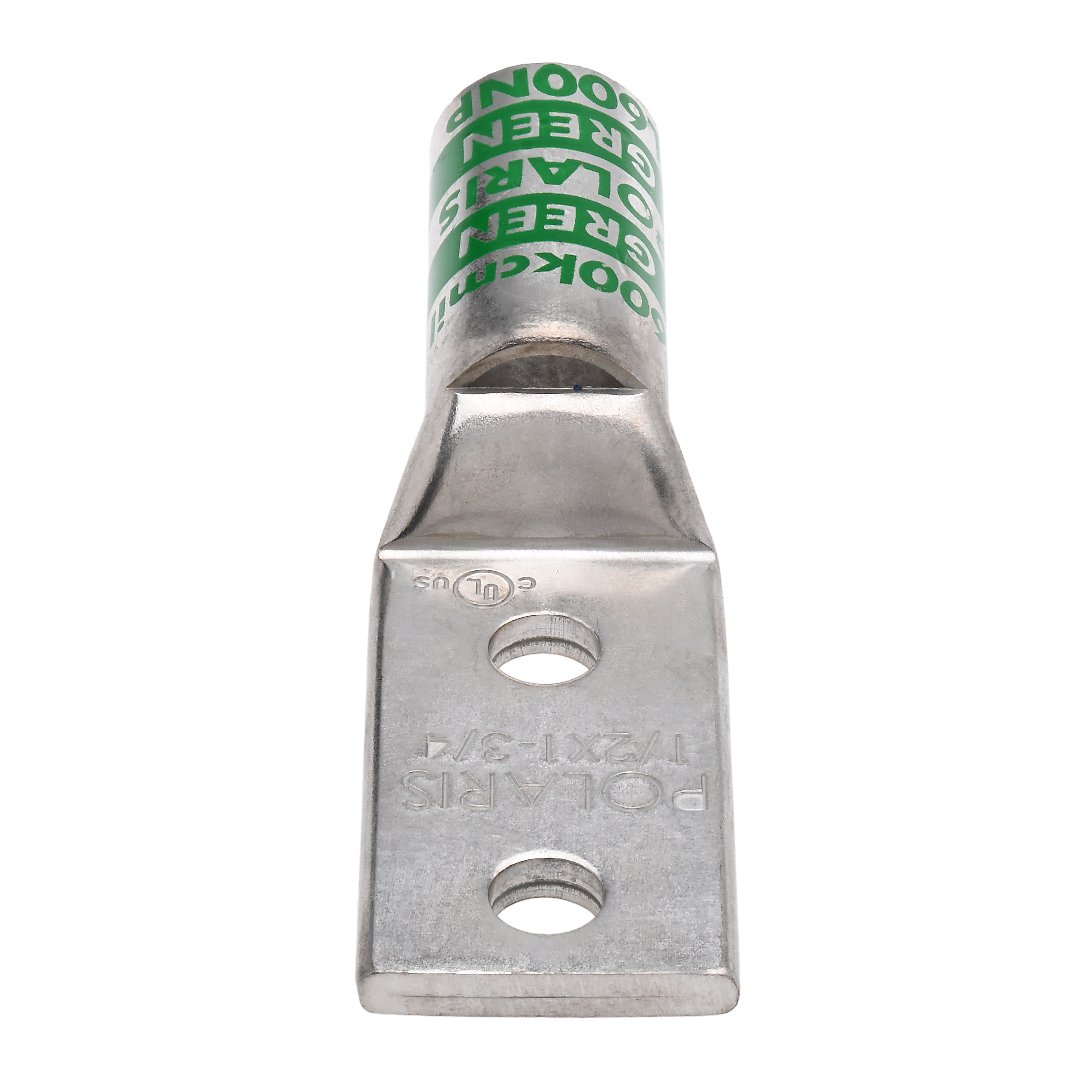 Polaris L600NP 600 MCM CU Compression Lug, 1/2 Bolt Size, 2 hole